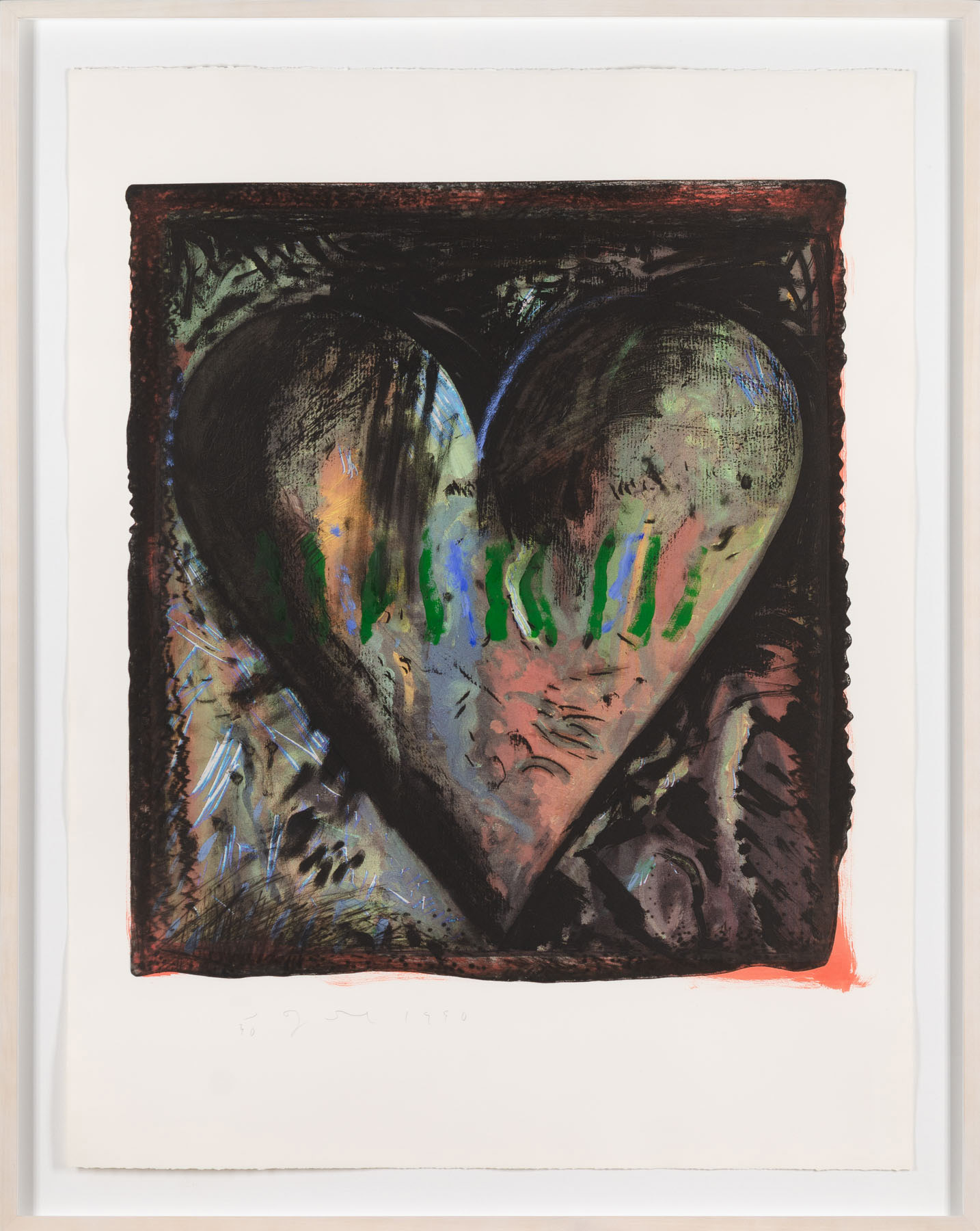 The Hand-Colored Viennese Hearts II by Jim Dine