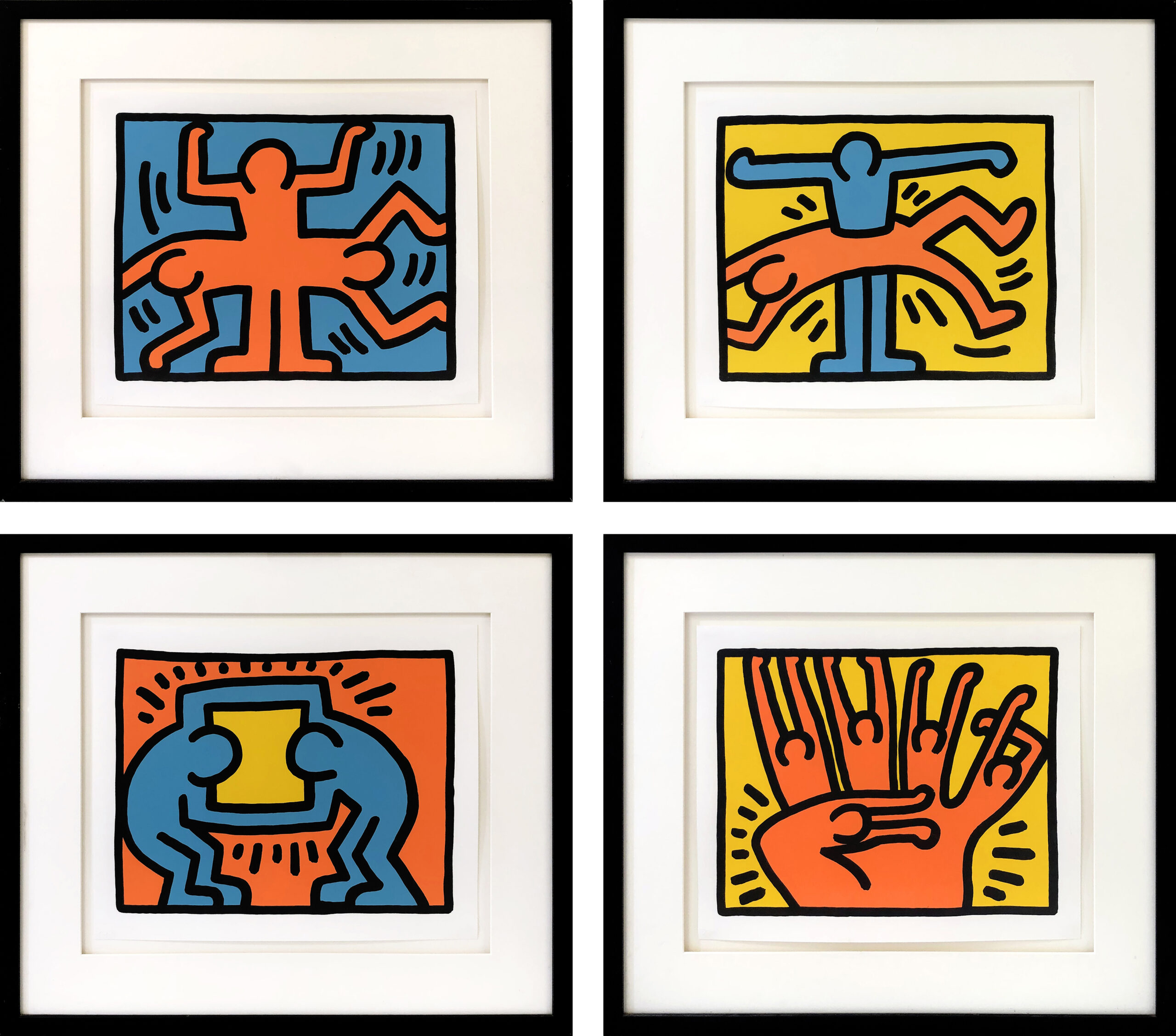 Pop Shop VI (complete set of 4 screen prints) by Keith Haring