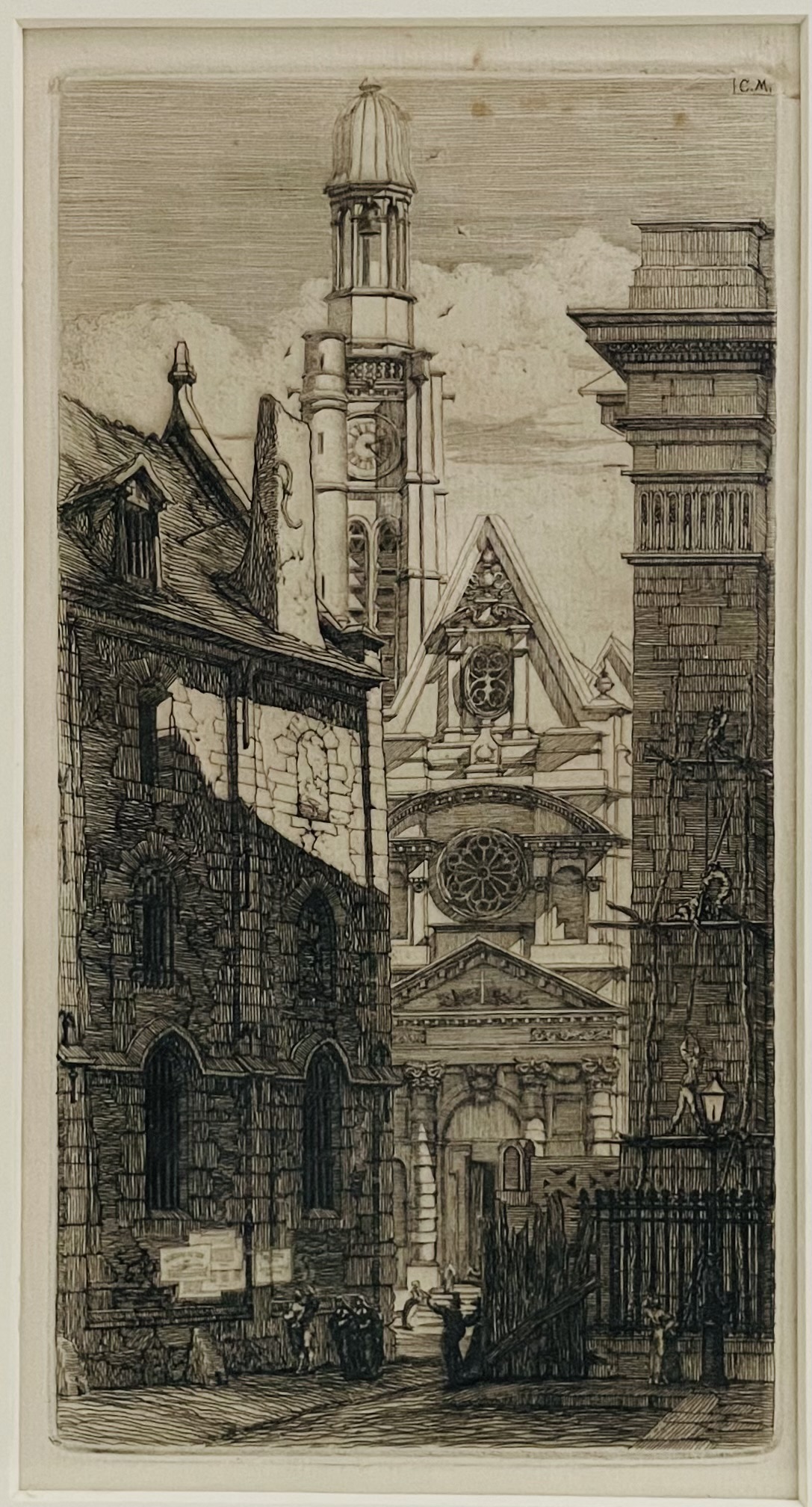 Saint Etienne du Mond, Paris by Charles Meryon