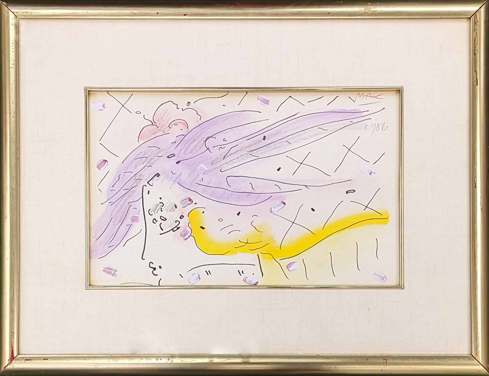 Cosmic Profile (Original Mixed Media) by Peter Max