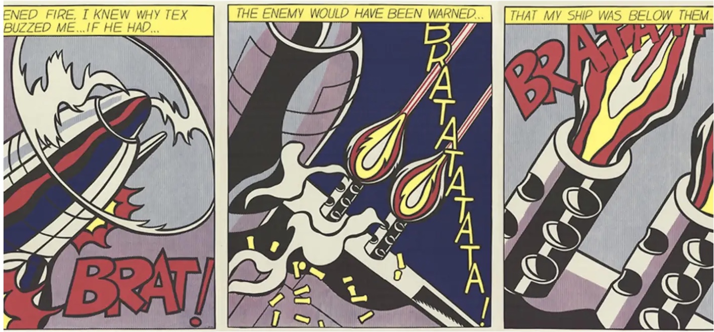 As I Opened Fire (Tryptich ) by Roy Lichtenstein