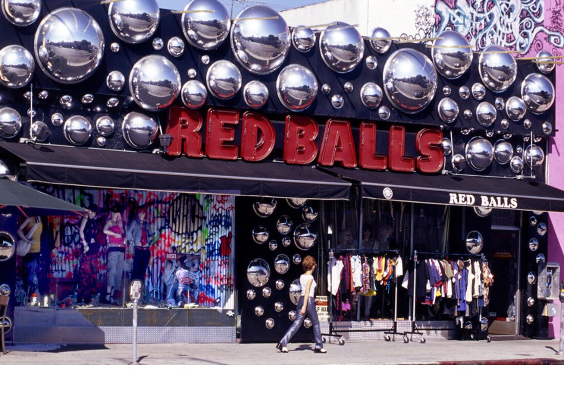 Red Balls, Melrose Ave. by Robert Landau