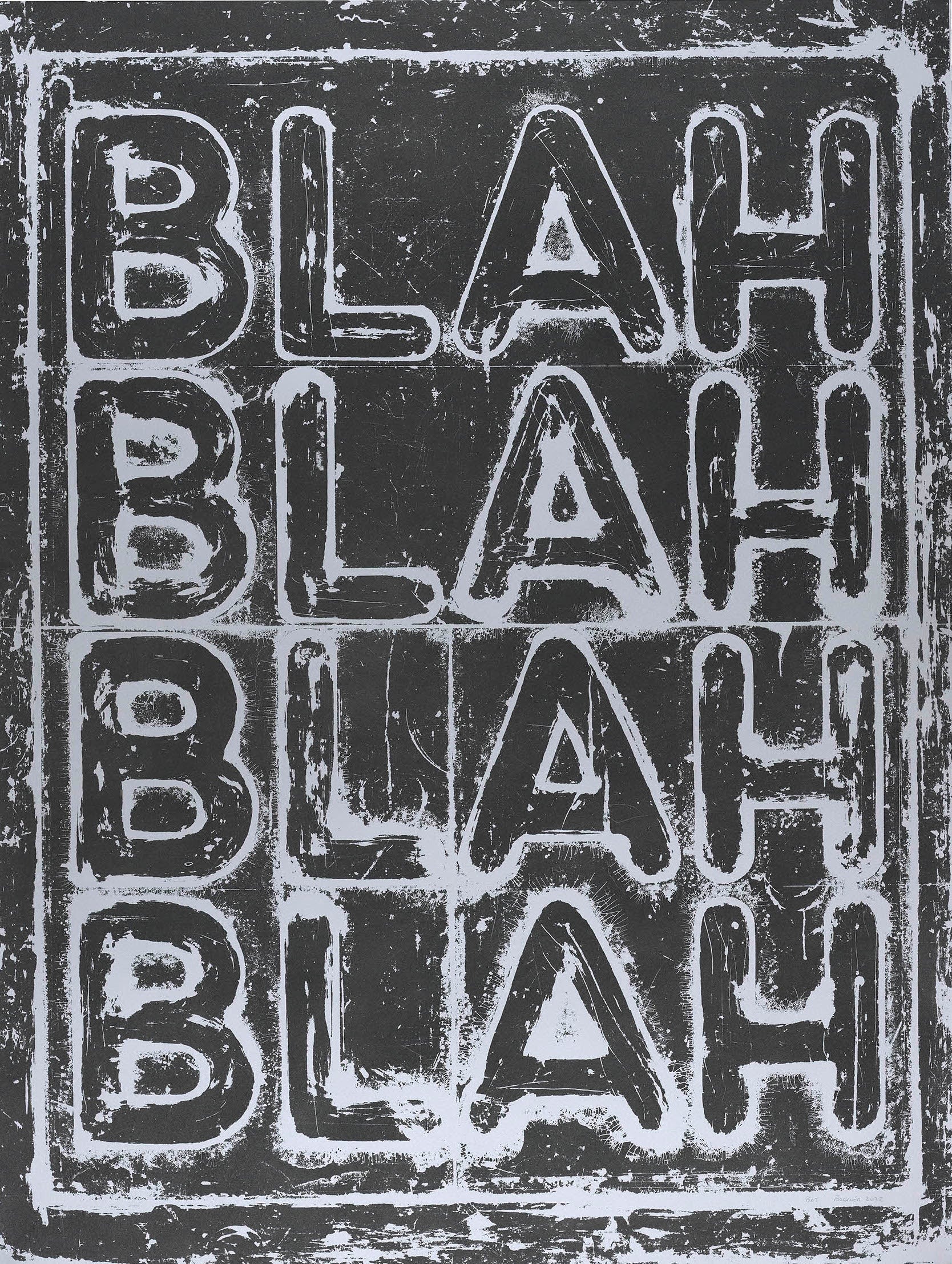 Blah, Blah, Blah (Inverse) by Mel Bochner