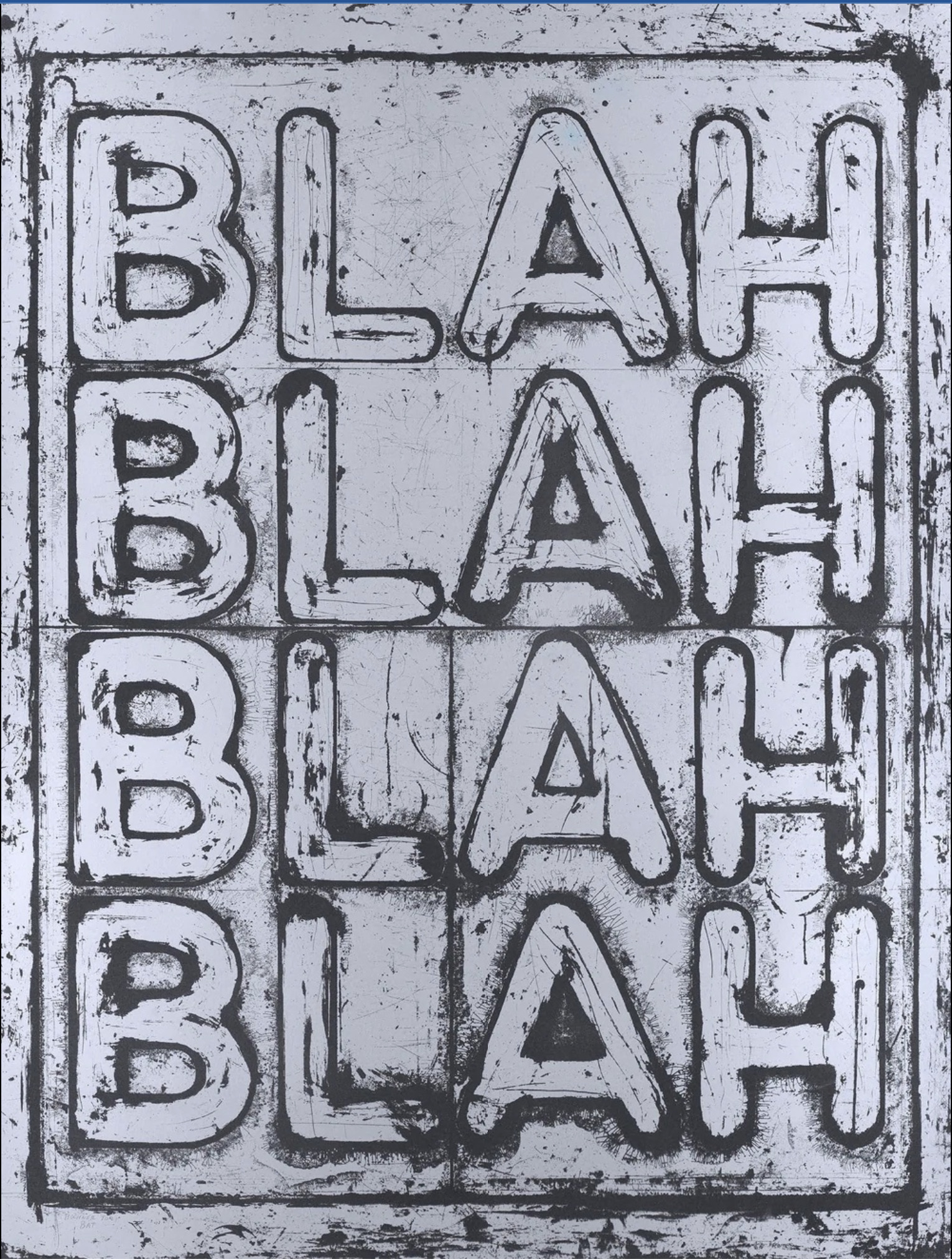 Blah, Blah, Blah (Inverse) by Mel Bochner