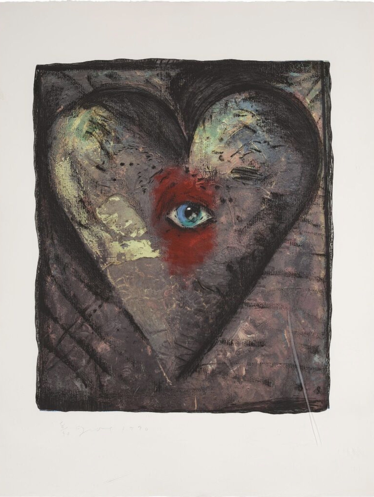 The Hand-Colored Viennese Hearts V by Jim Dine