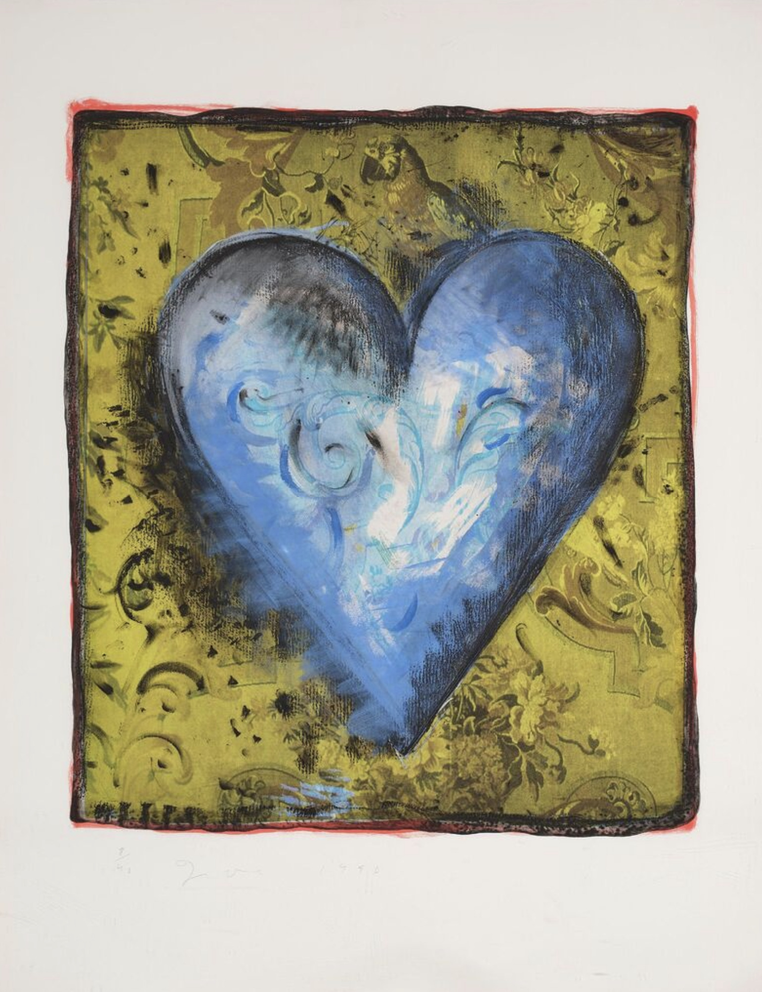 The Hand-Colored Viennese Hearts III by Jim Dine