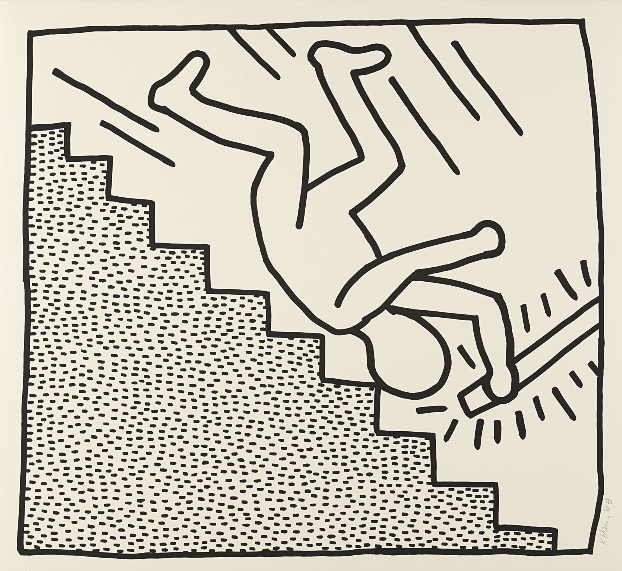 Untitled (Plate 16) from The Blueprint Drawings by Keith Haring