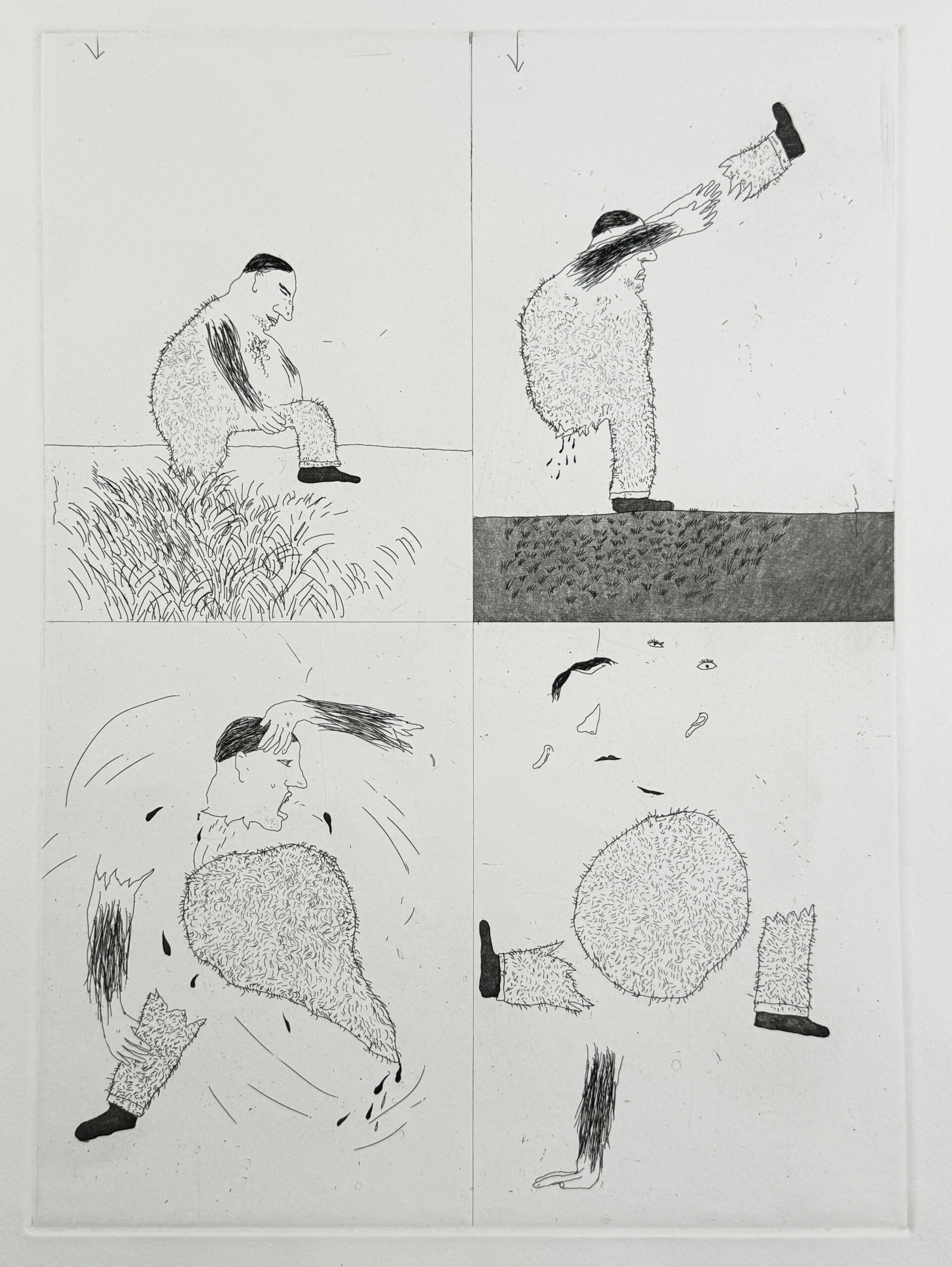 He tore himself in two (Six Fairy Tales from the Brothers Grimm) by David Hockney