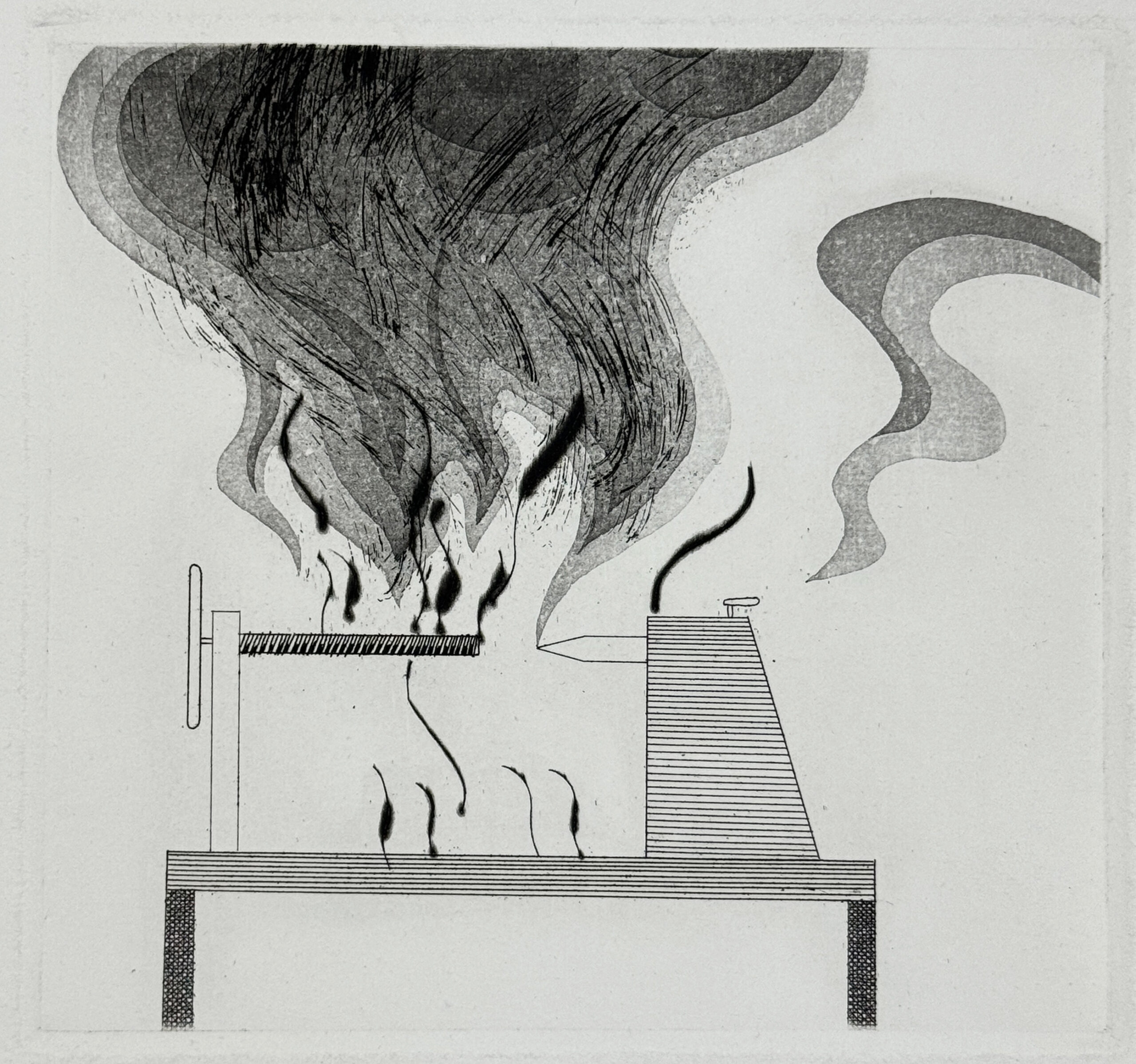 The lathe and fire (Six Fairy Tales from the Brothers Grimm) by David Hockney