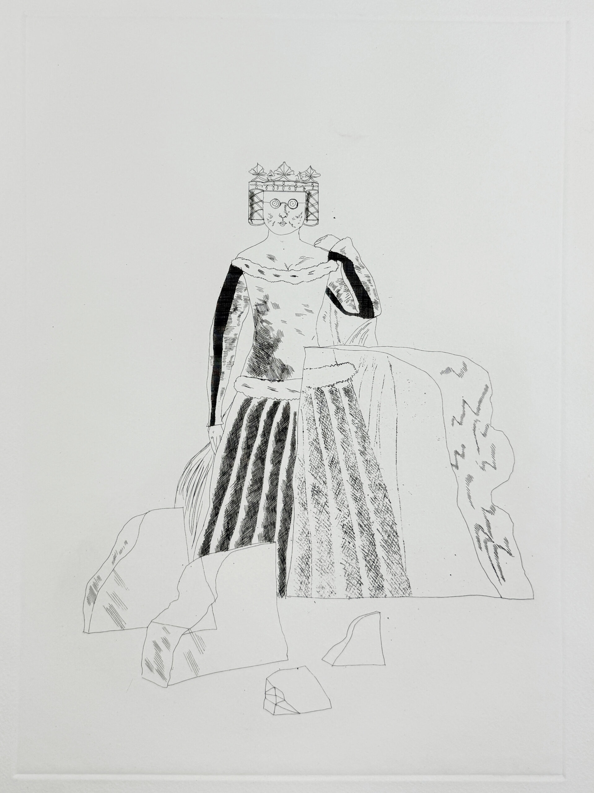 The Princess after many years in the glass mountain (Six Fairy Tales from the Brothers Grimm) by David Hockney