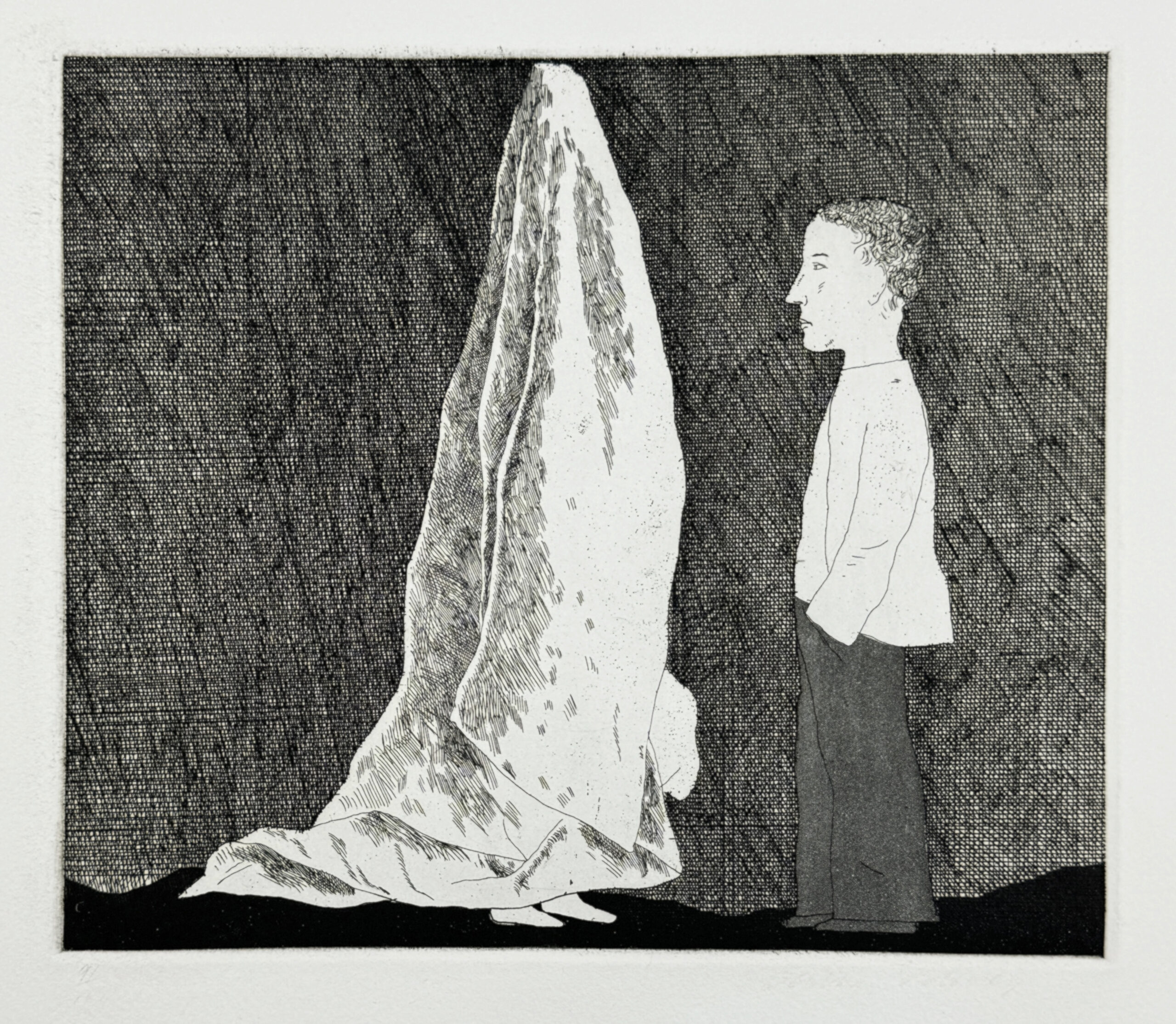 The sexton disguised as a ghost (Six Fairy Tales from the Brothers Grimm) by David Hockney