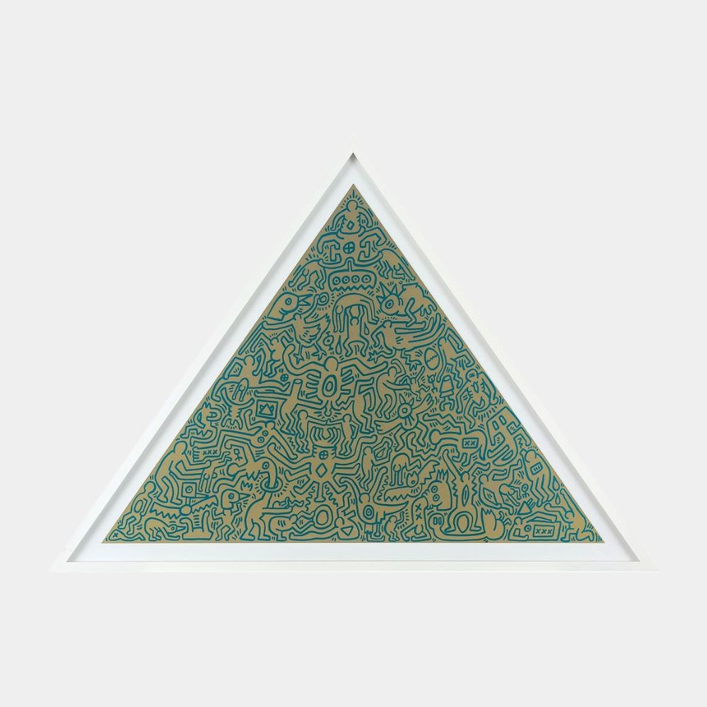 Keith Haring, Pyramid (gold 1), 1989 by Keith Haring