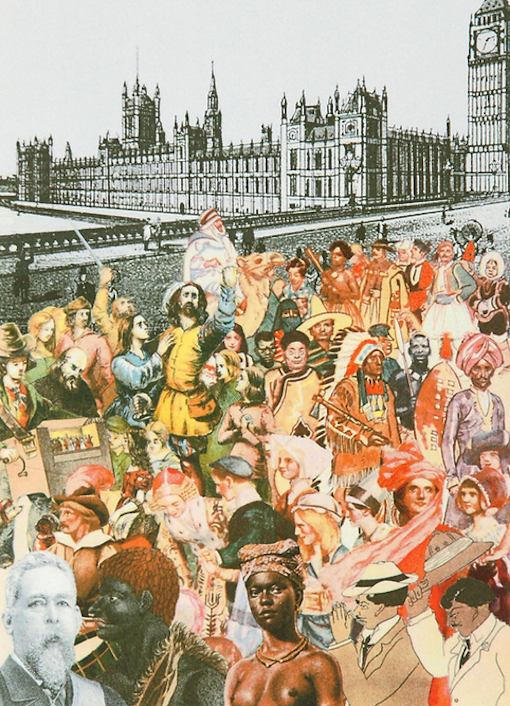 Peter Blake World Tour: Multi-Ethnic Crowd by Peter Blake