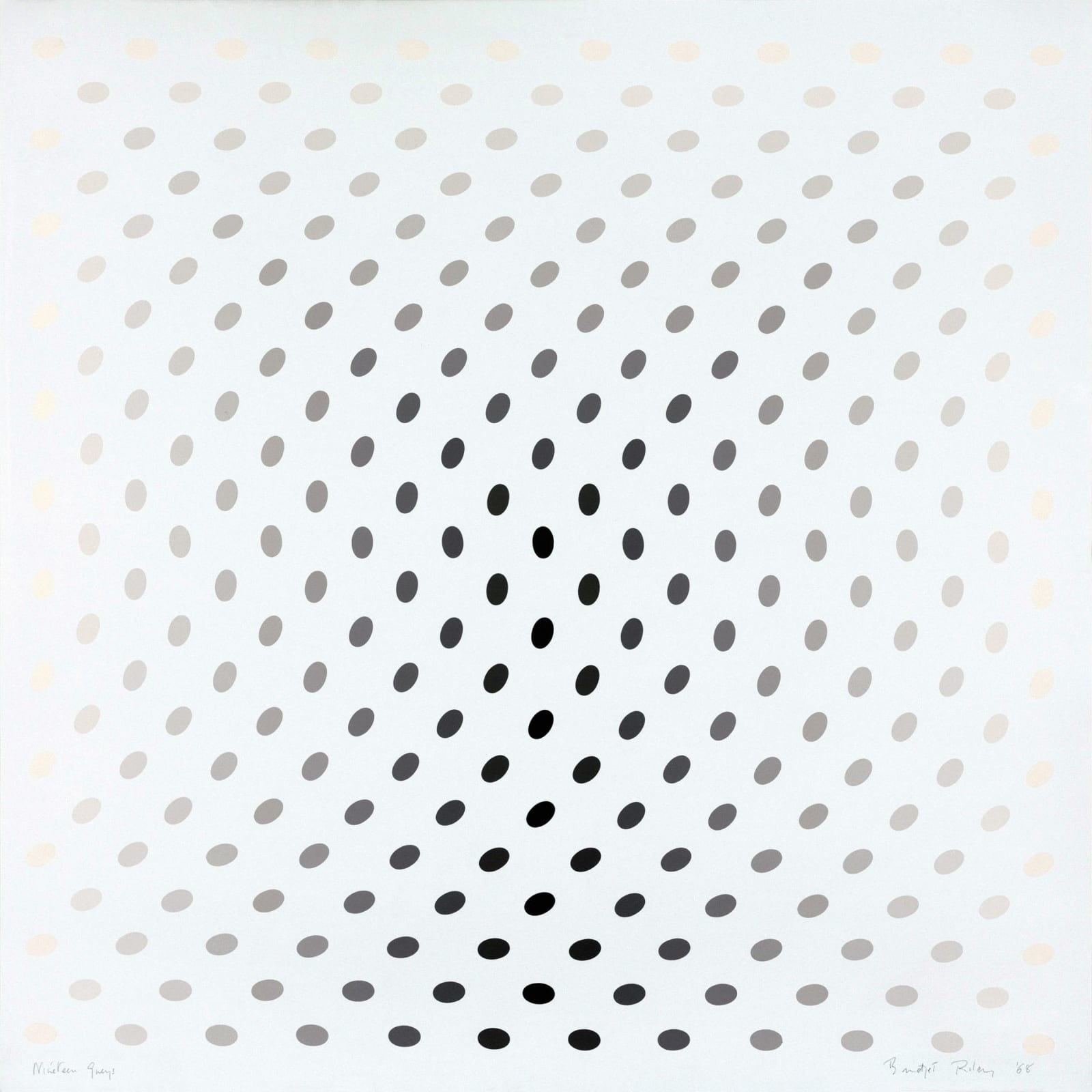 Nineteen Greys C by Bridget Riley