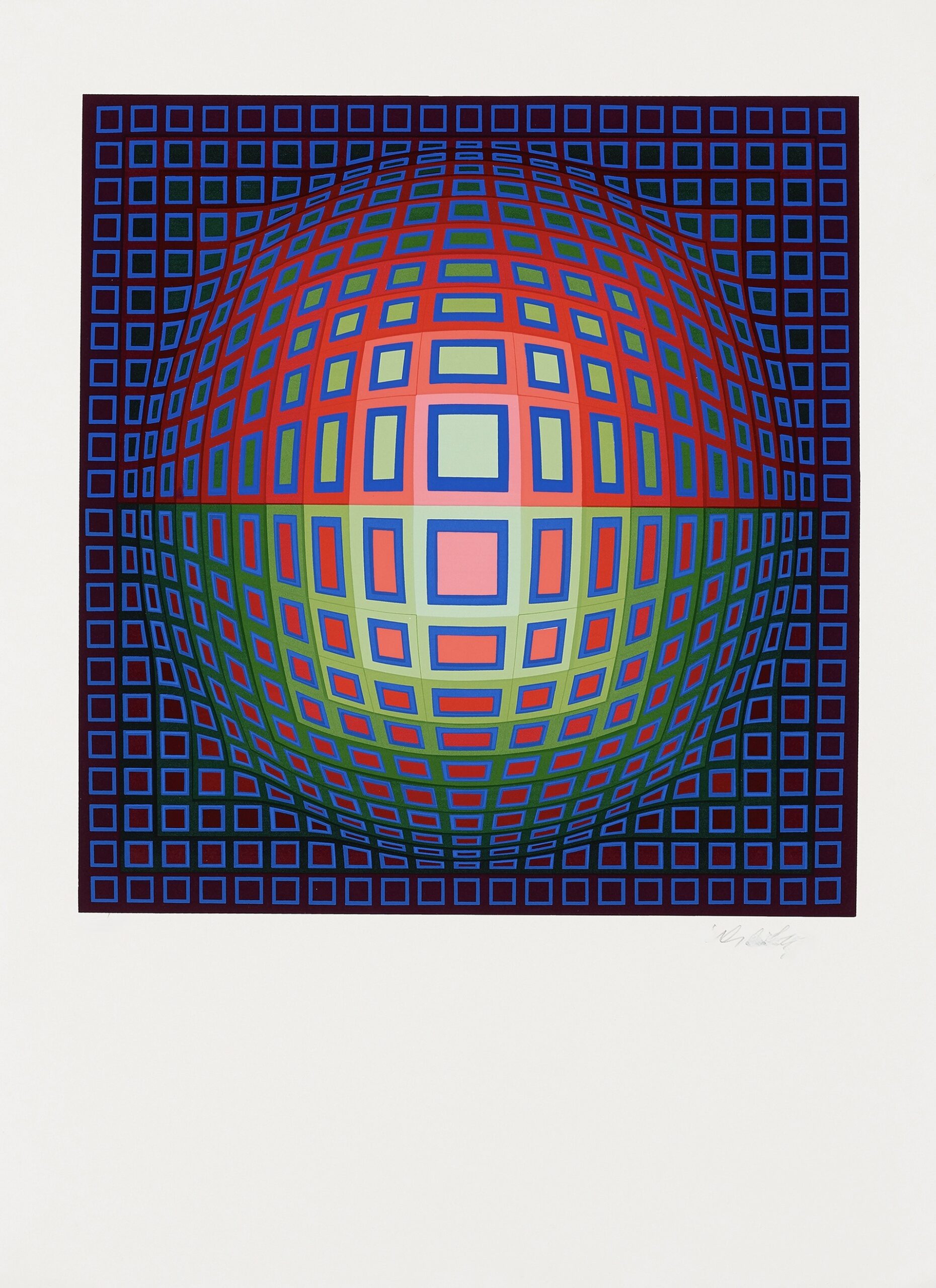 Blue Composition by Victor Vasarely