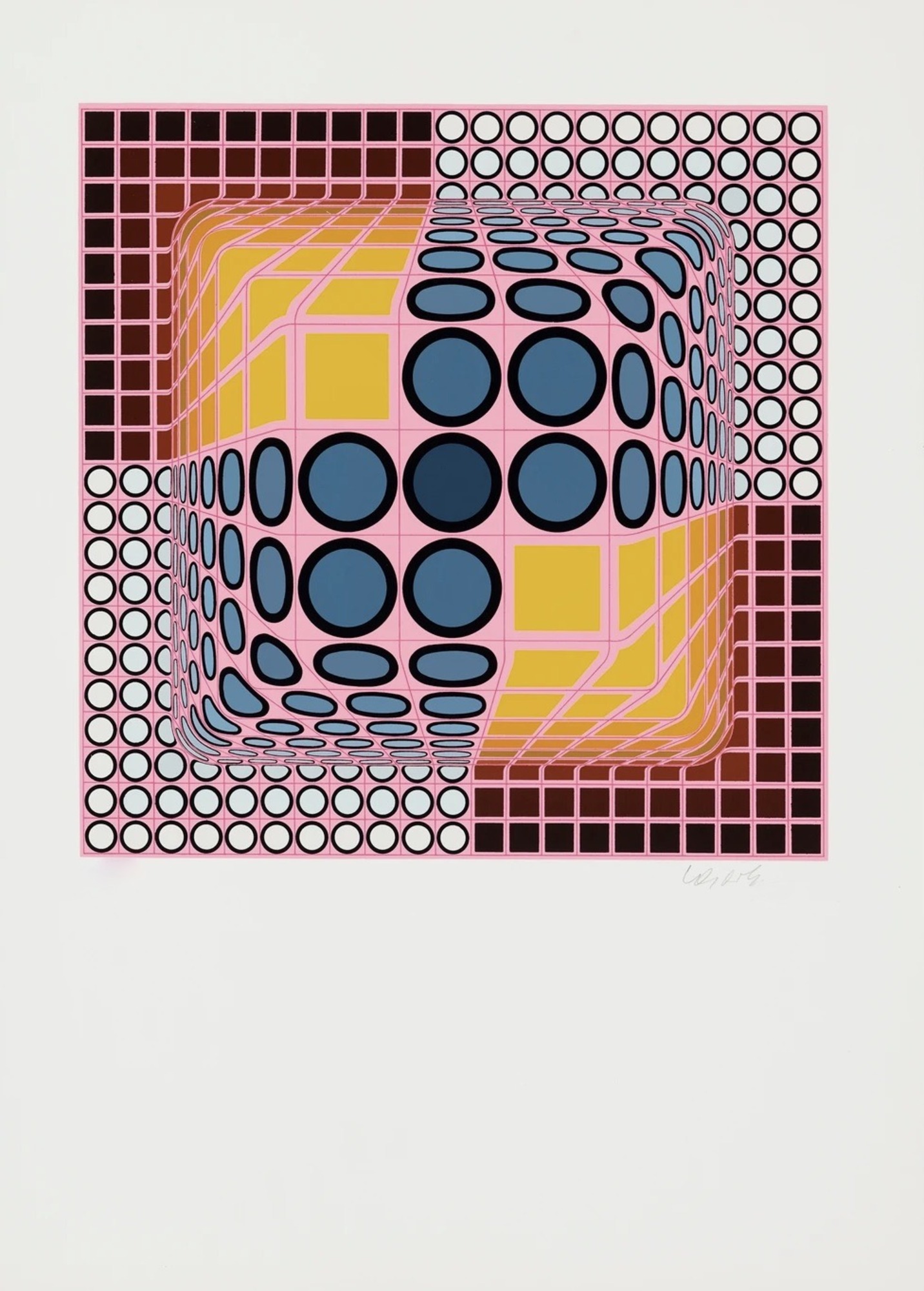 Pink Composition by Victor Vasarely