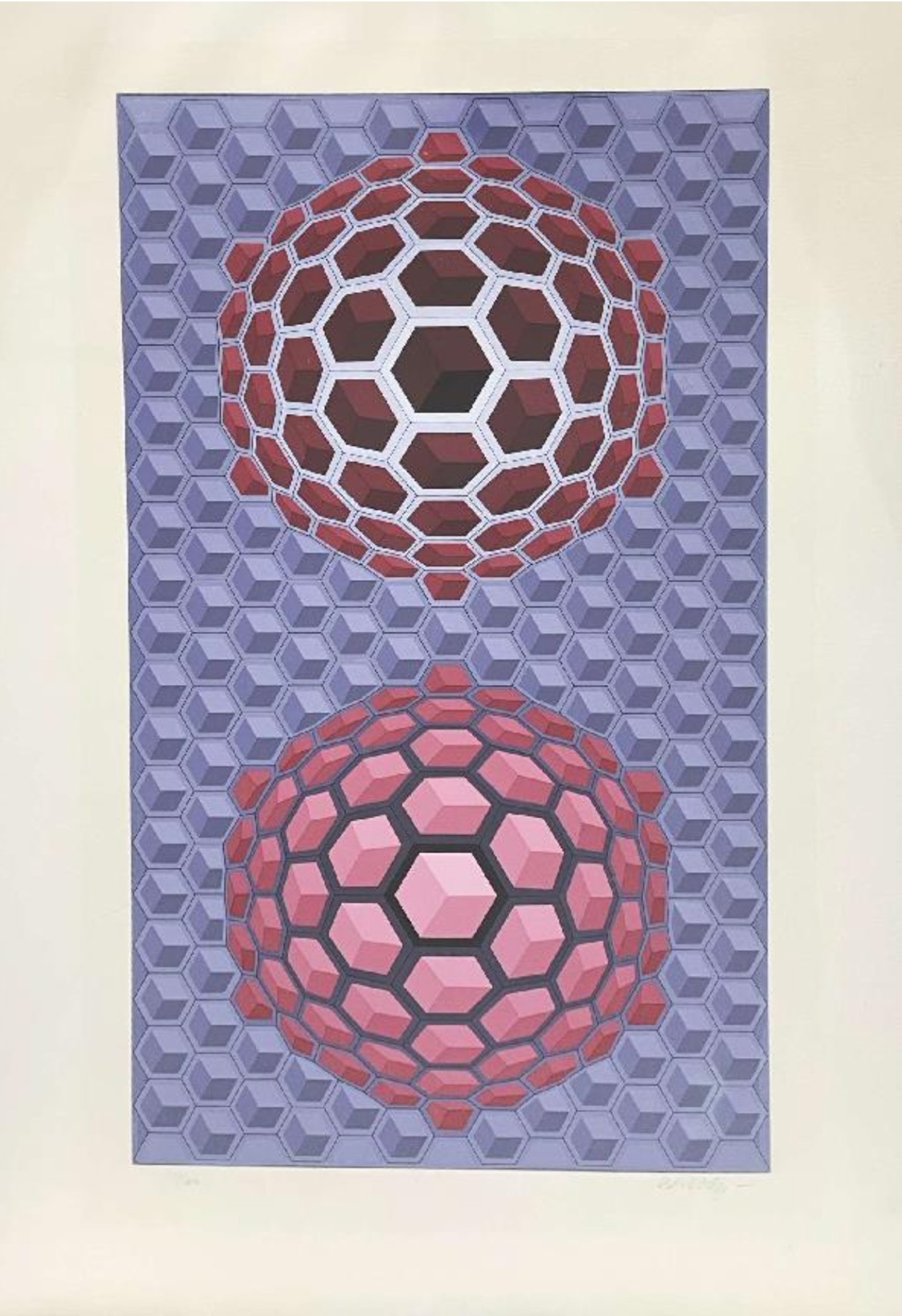 Purple long by Victor Vasarely