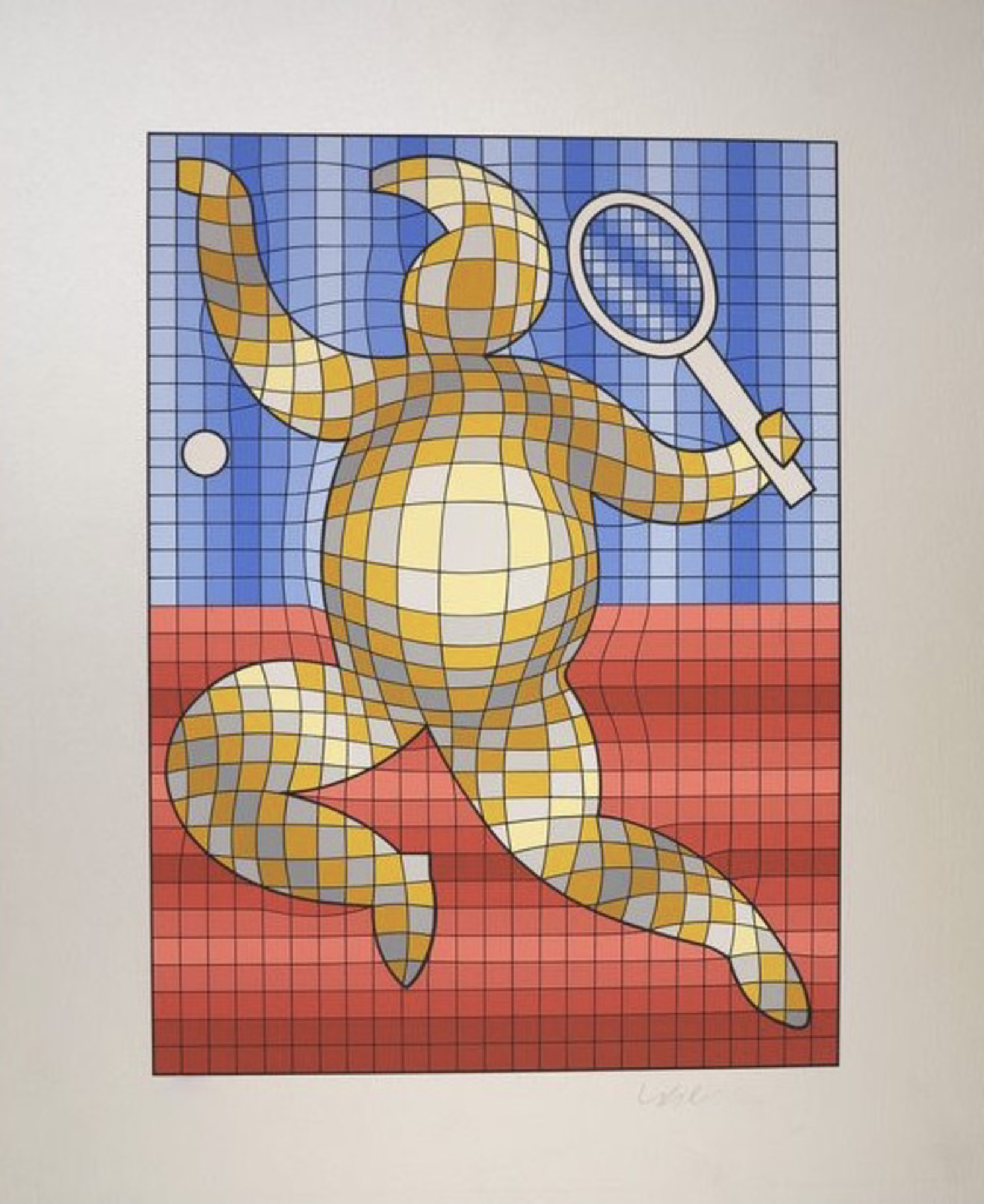 The Tennis Player by Victor Vasarely