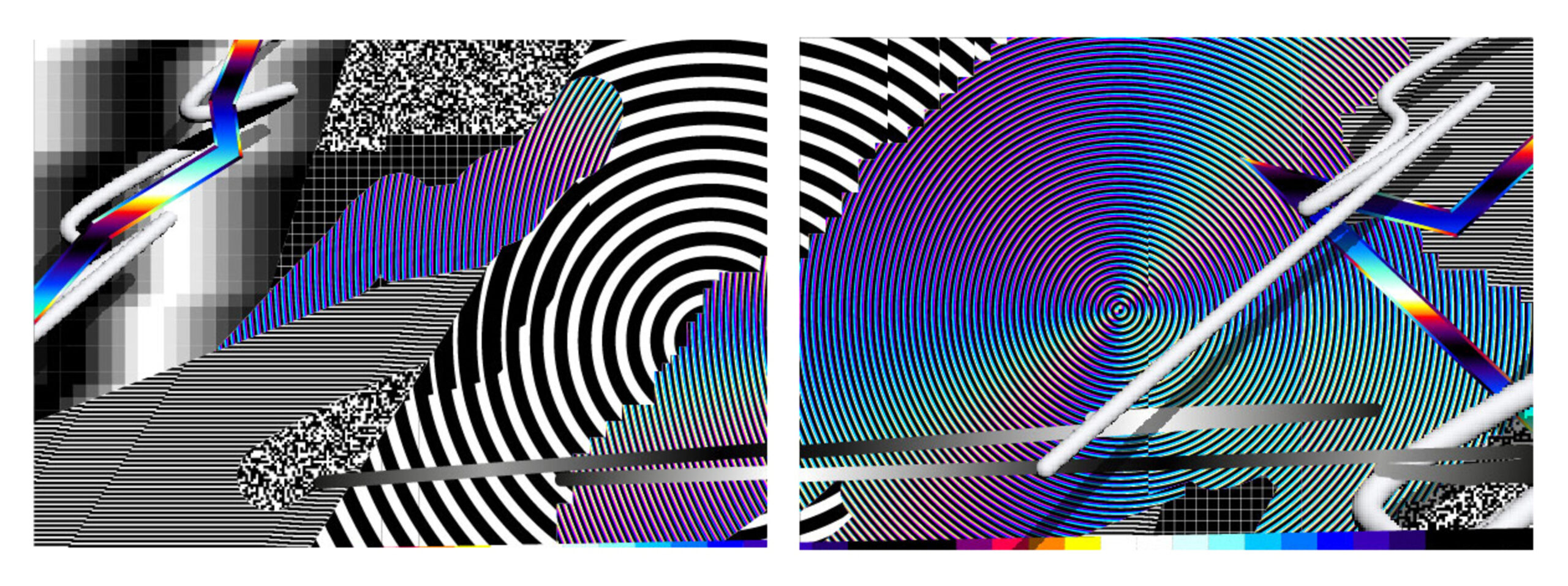 Optichromie 143 (diptych) by Felipe Pantone