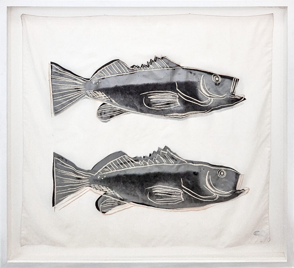 Fish FS IIIA.40 (estate stamped silk scarf) by Andy Warhol