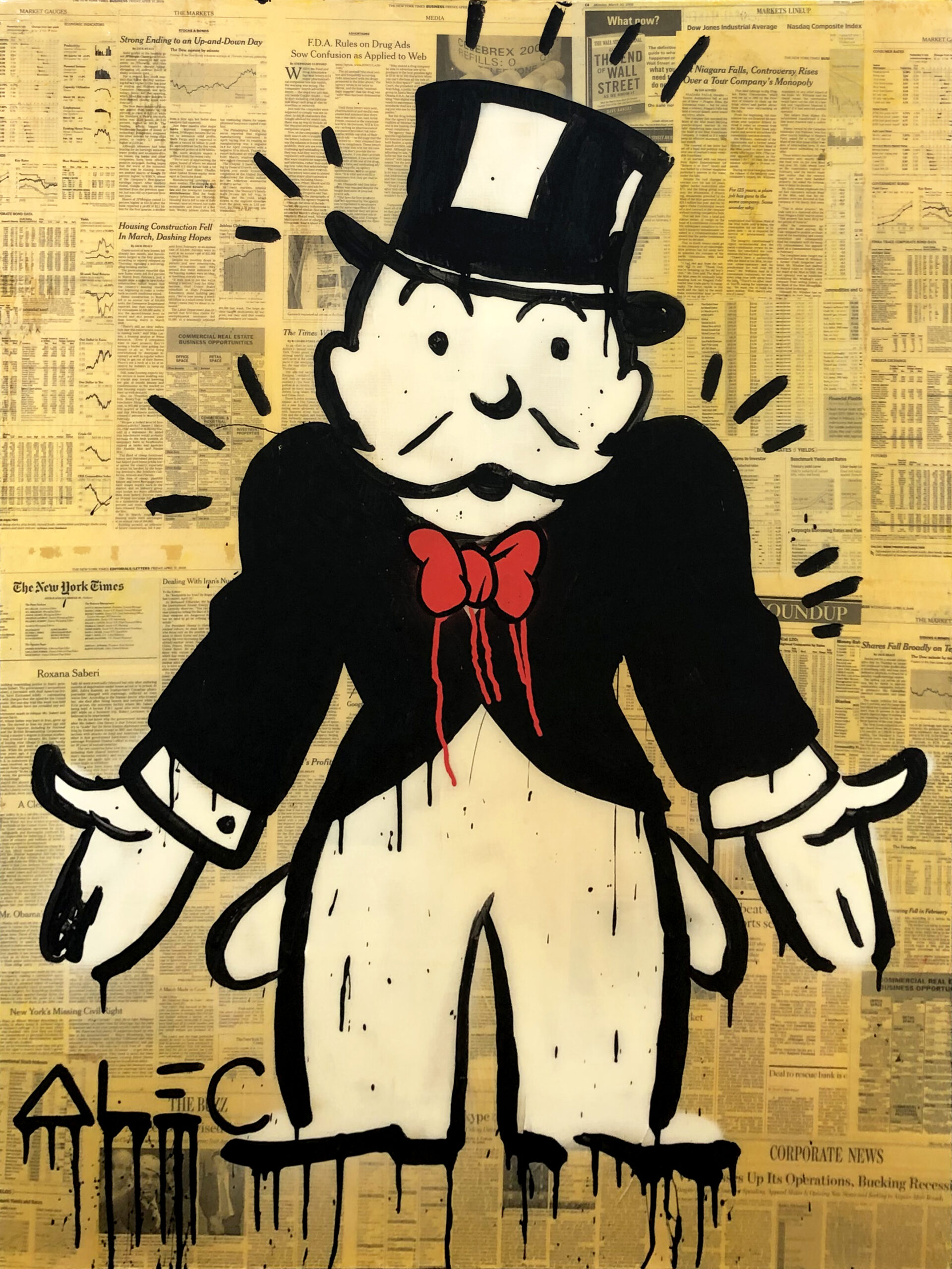 Own it All (large original painting) by Alec Monopoly