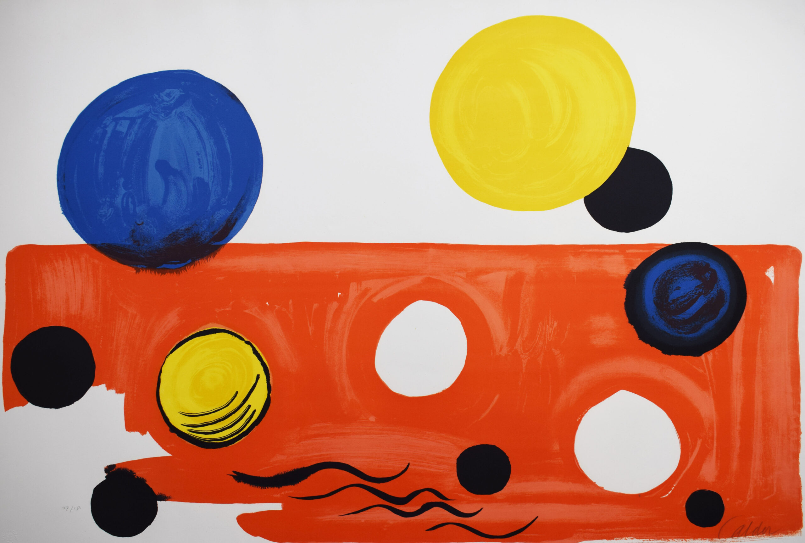 Orbs on Red by Alexander Calder