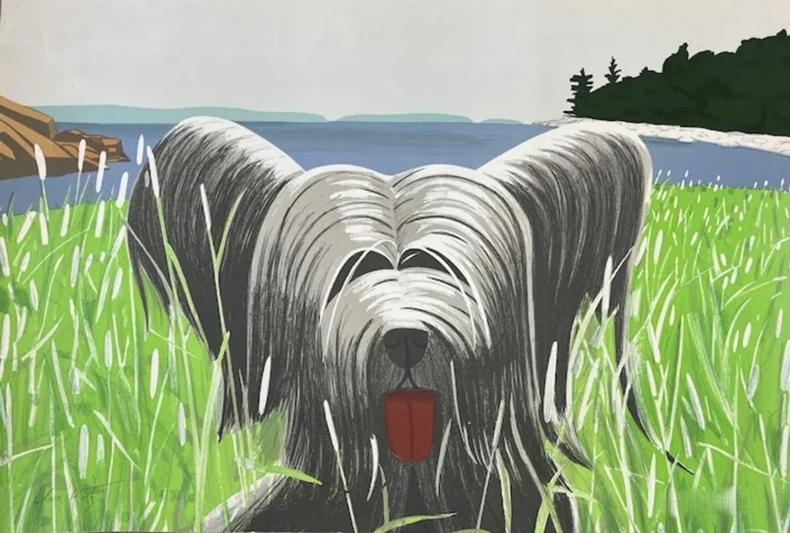 Dog at ducktrap by Alex Katz