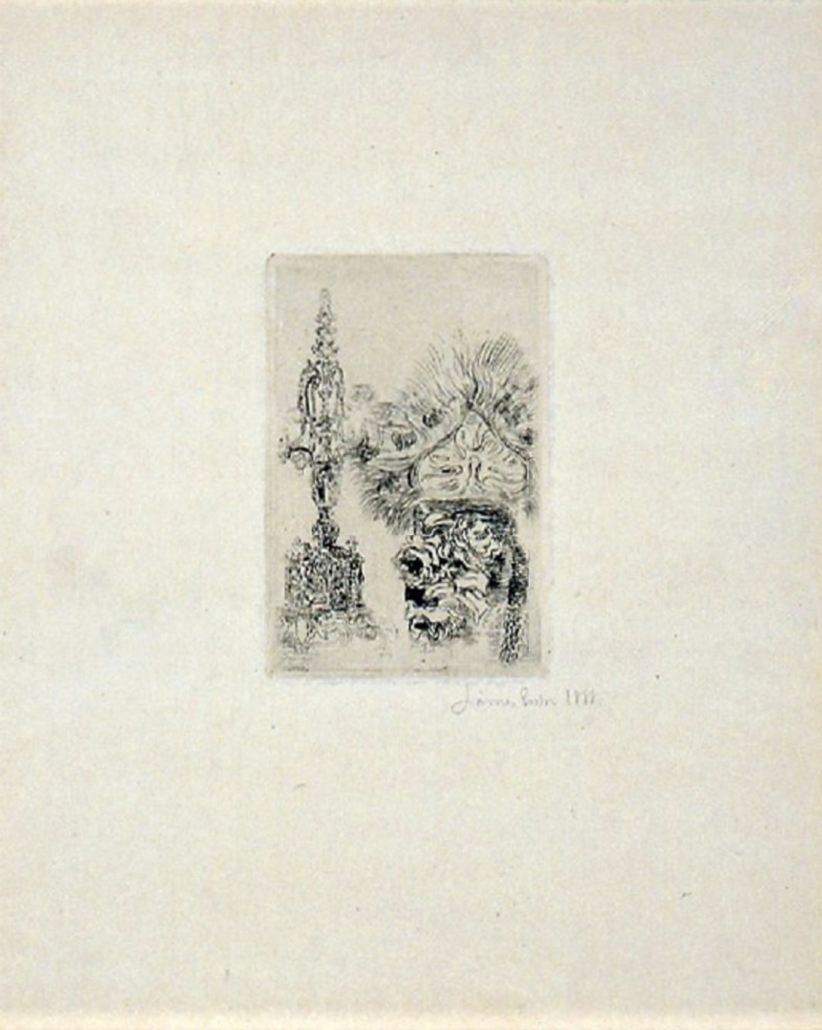 Candelabre en vase by James Ensor