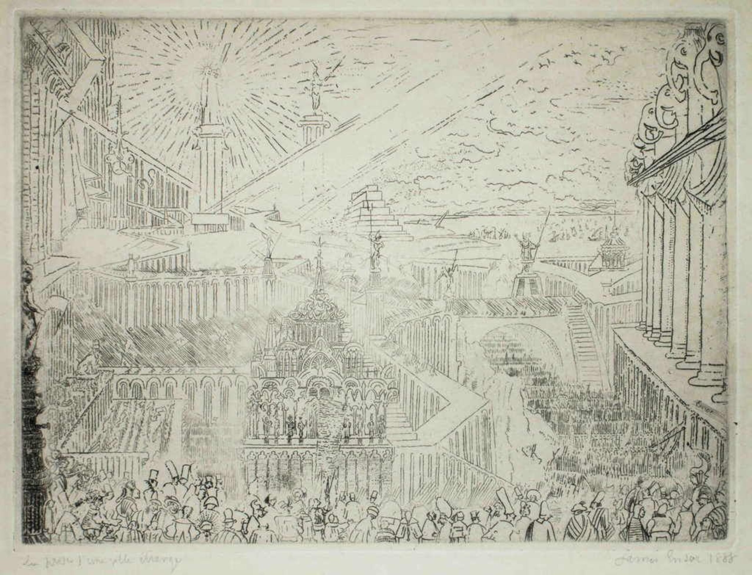 Capture of a strange town by James Ensor