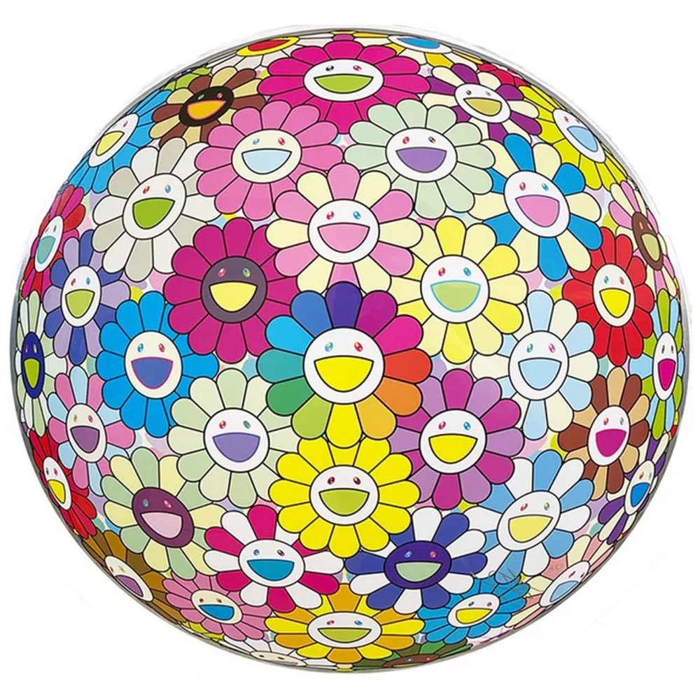 Burying My Face in the Field of Flower by Takashi Murakami