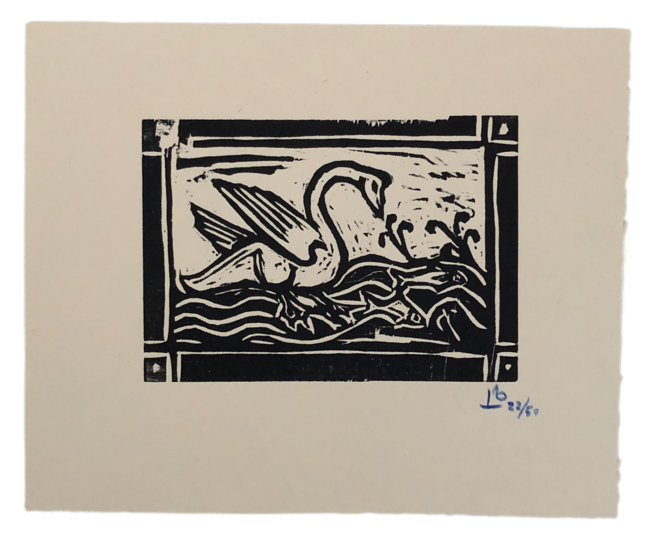 Swan and Fish by Billy Childish