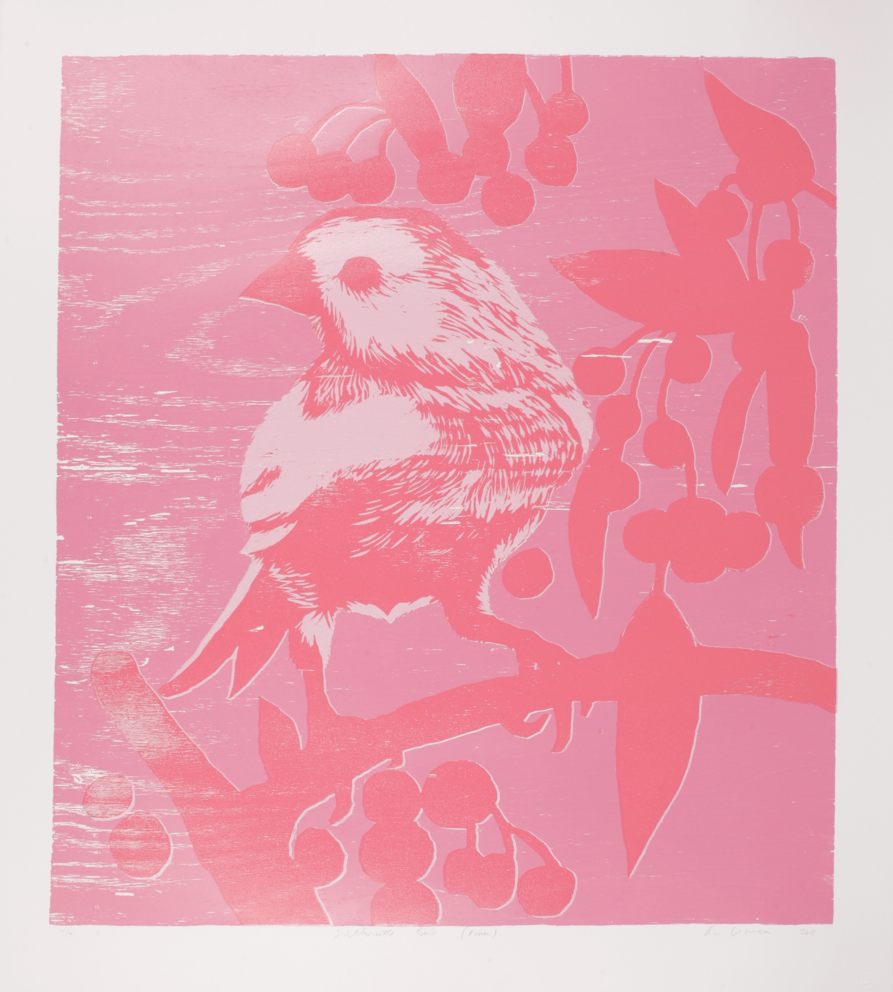 Silhouette Bird (Pink) by Ann Craven