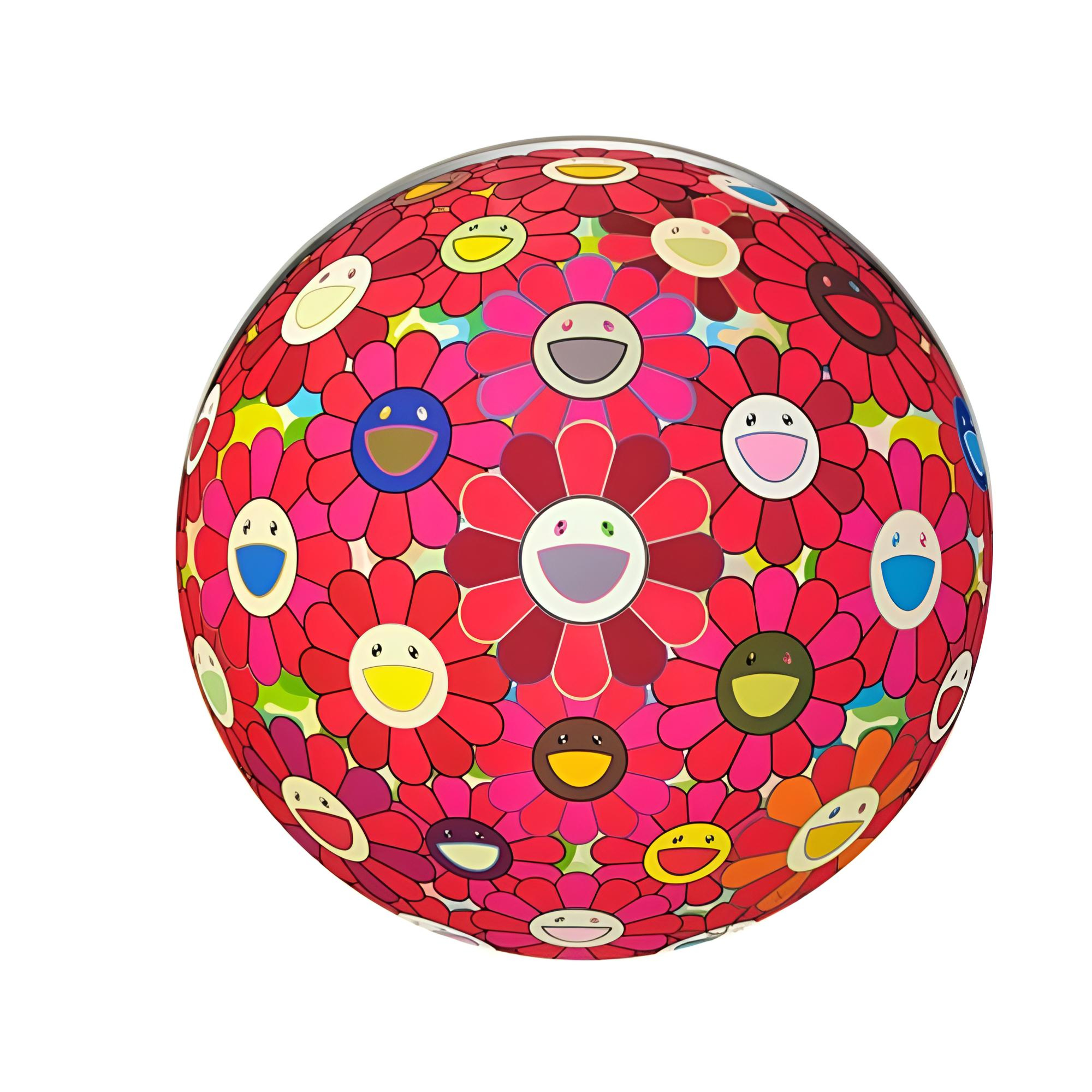 Flower Ball (3-d) Red Cliff by Takashi Murakami