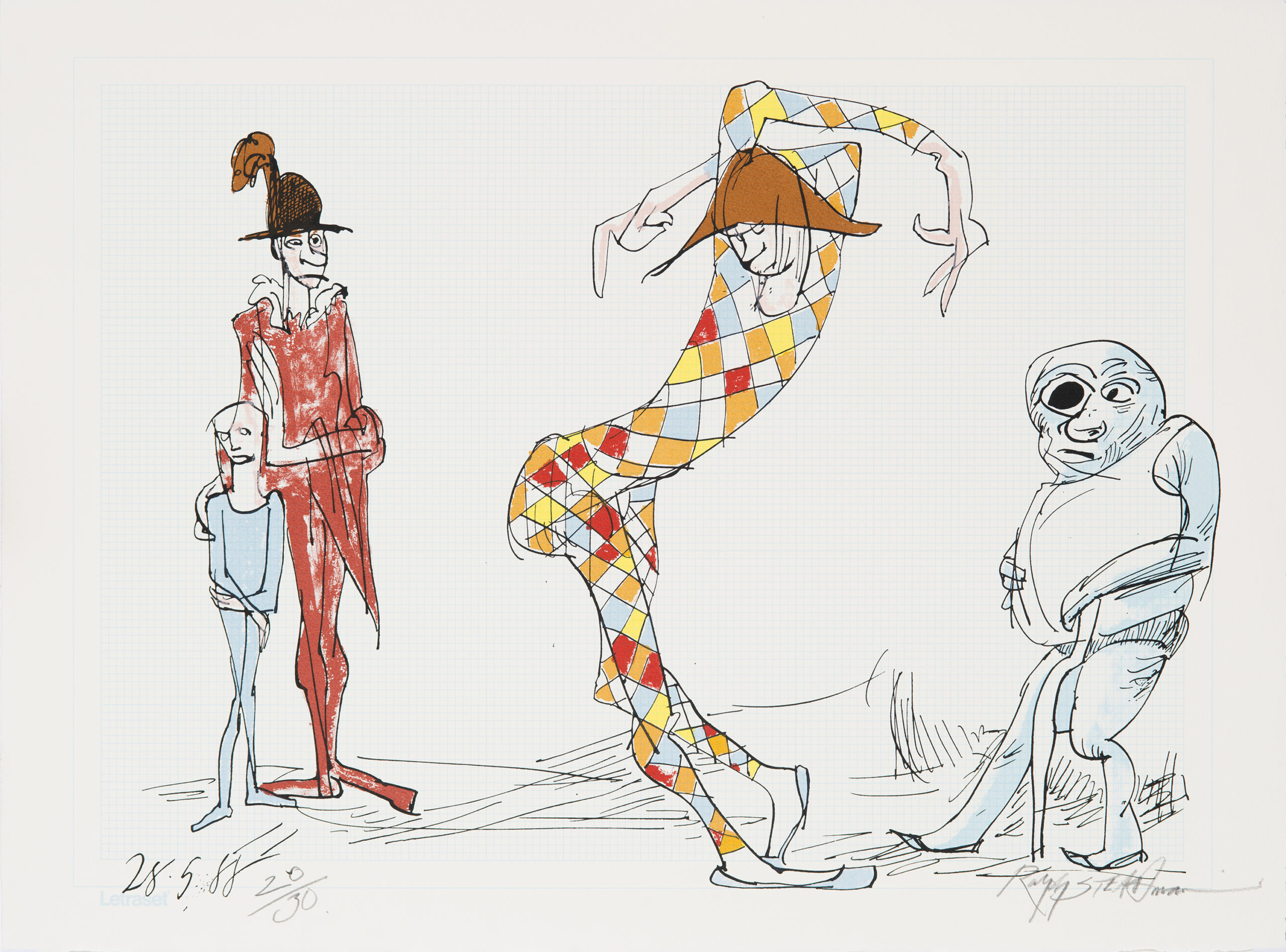 Harlequin 1 by Ralph Steadman