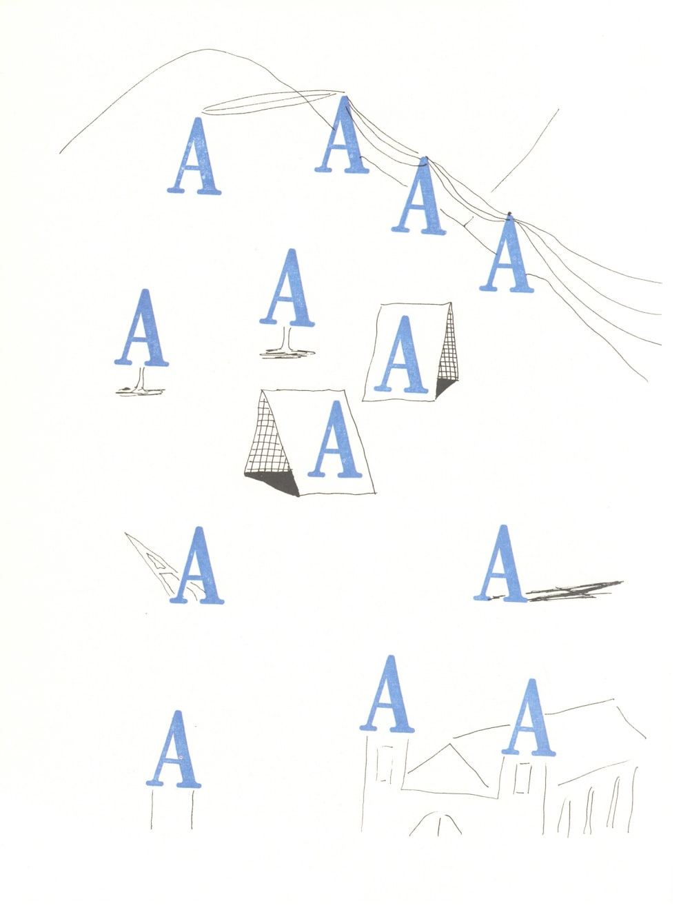 ‘A’ from ‘Hockney’s Alphabet’ by David Hockney