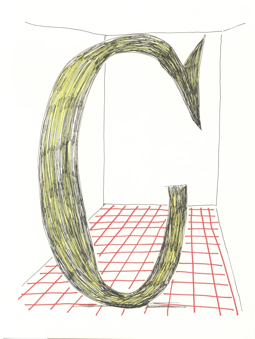 ‘C’ from ‘Hockney’s Alphabet’ by David Hockney