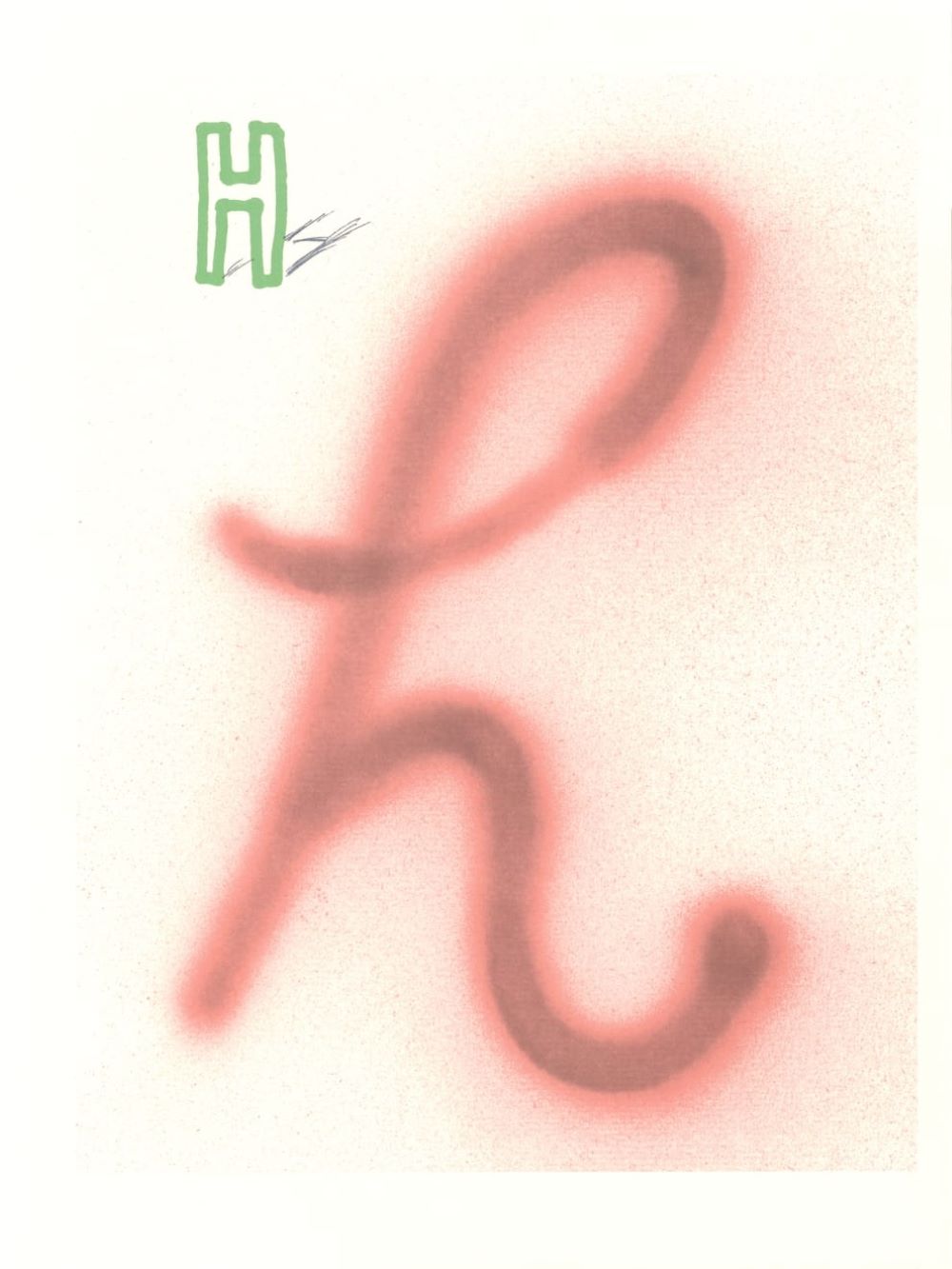 ‘H’ from ‘Hockney’s Alphabet’ by David Hockney