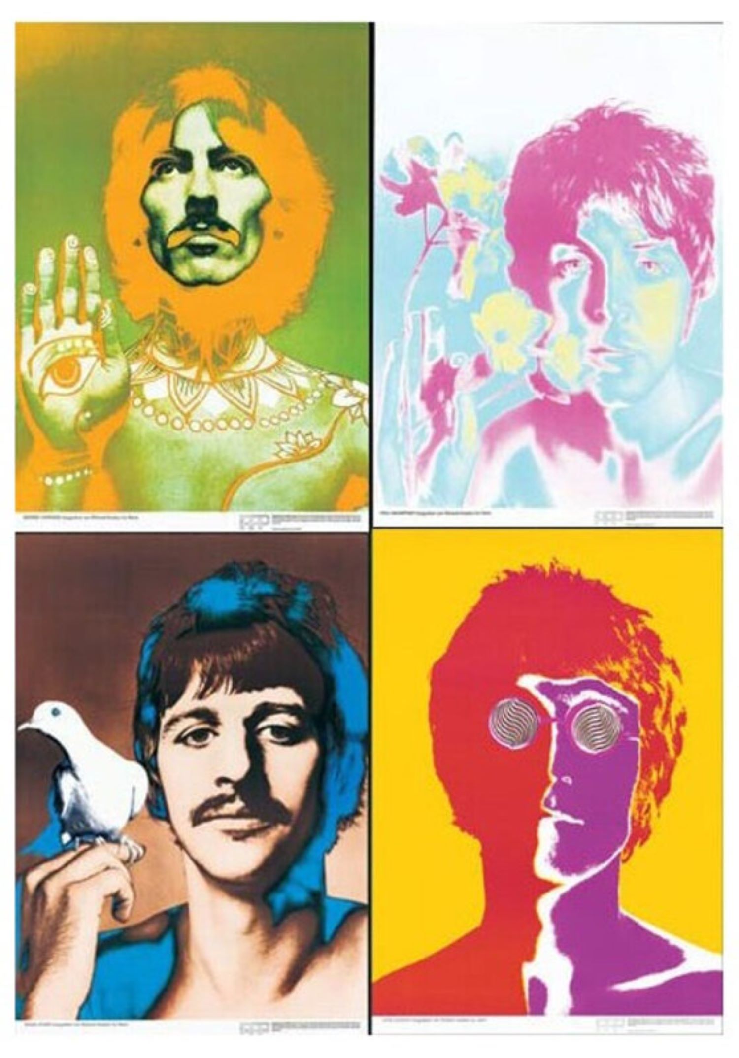 The Beatles by Richard Avedon for Stern 1967 poster set Original printing by Richard Avedon