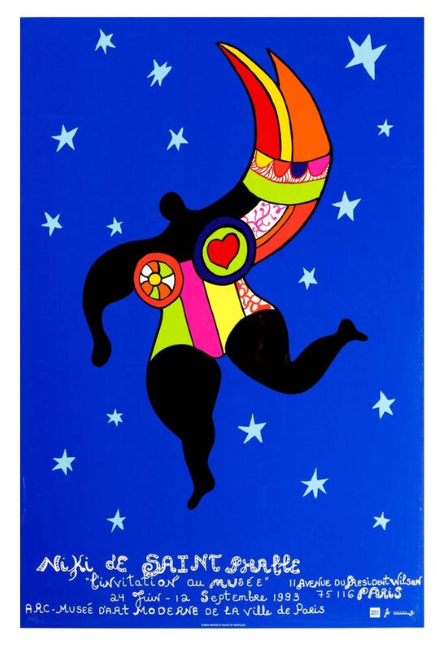 Musee D’Art Moderne Paris 1993 original Serigraphy by Niki de Saint Phalle