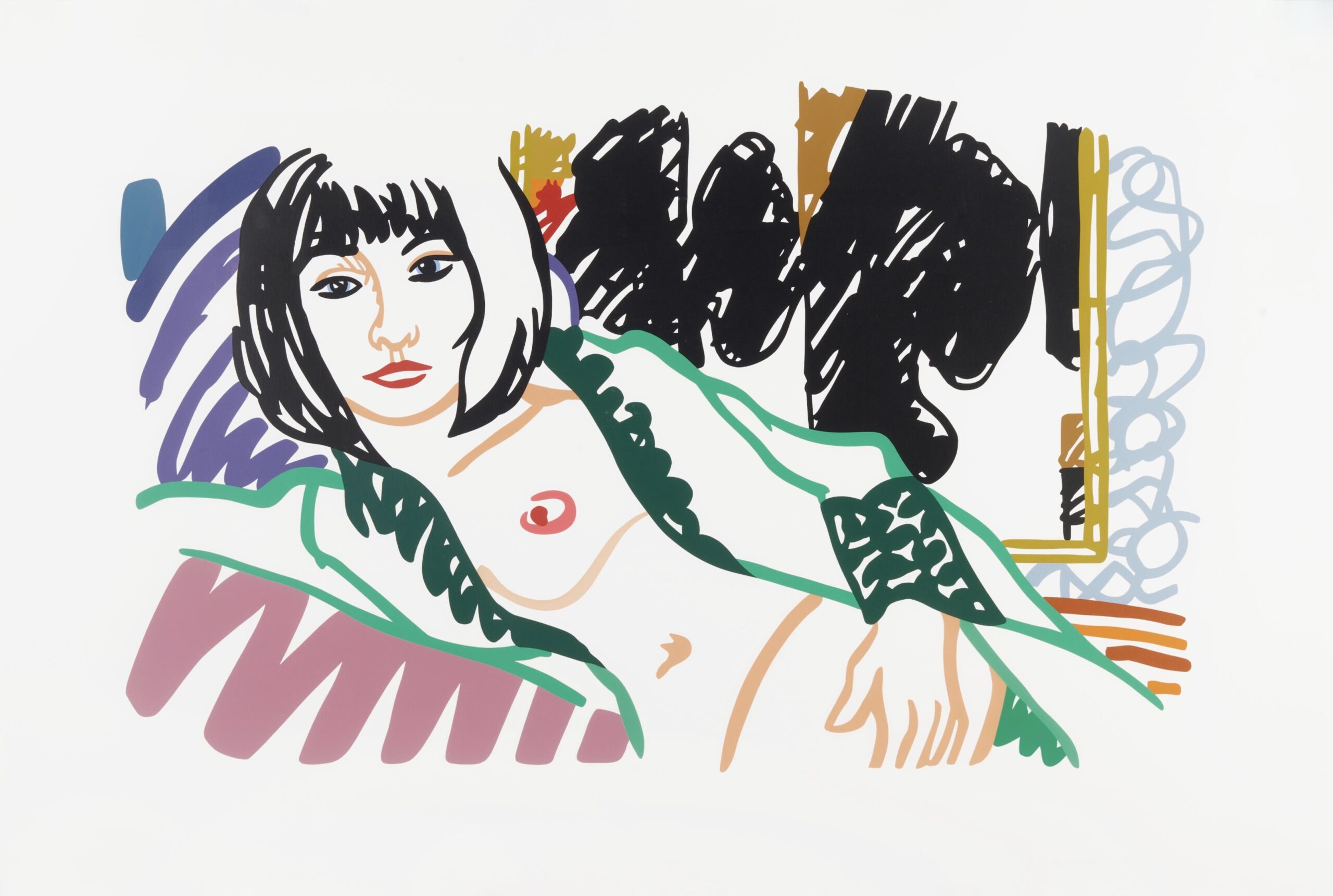 Monica in Robe with Motherwell by Tom Wesselmann