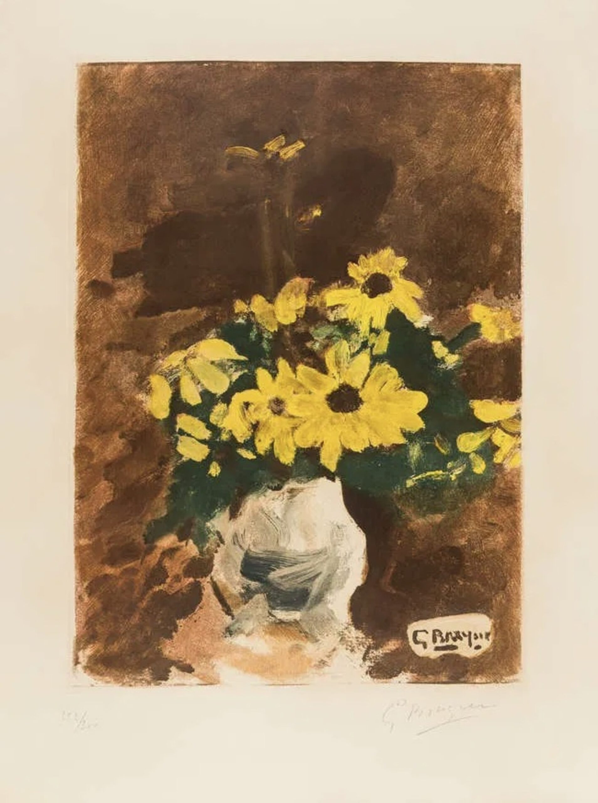 Vase de Fleurs Jaunes, c. by Georges Braque