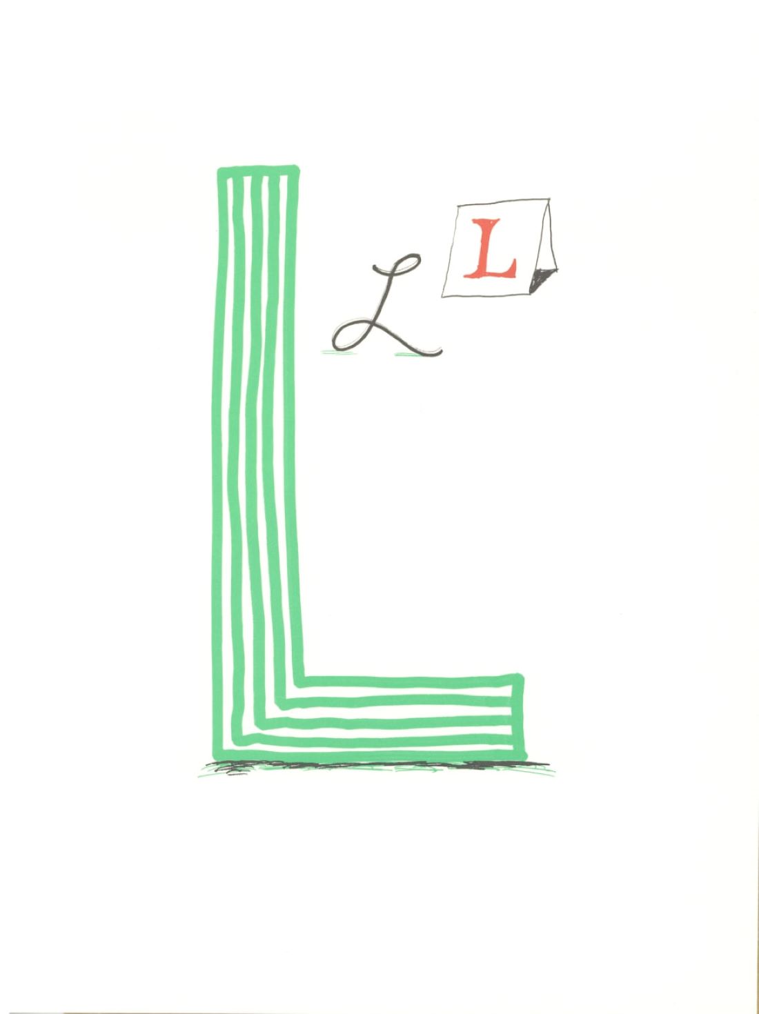 ‘L’ from ‘Hockney’s Alphabet’ by David Hockney