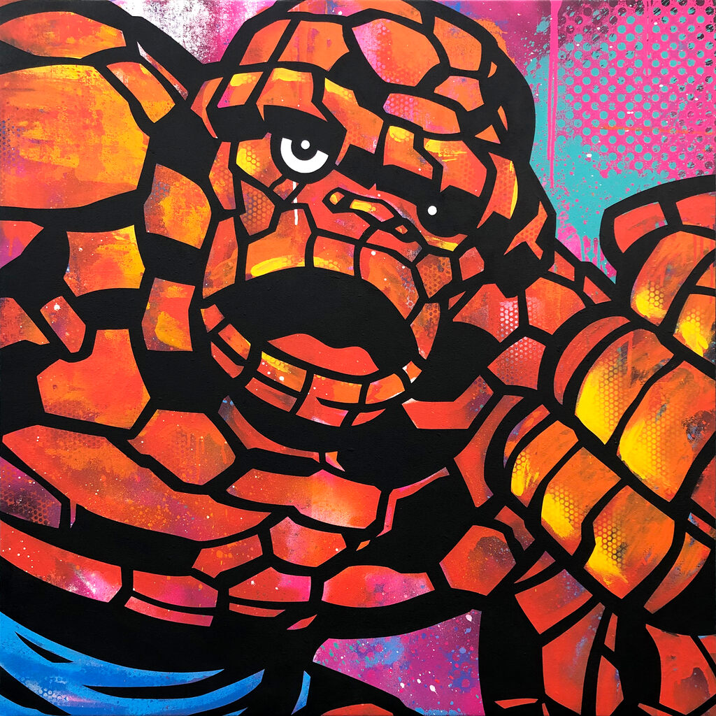 The Thing (Marvel), large original painting by Seen