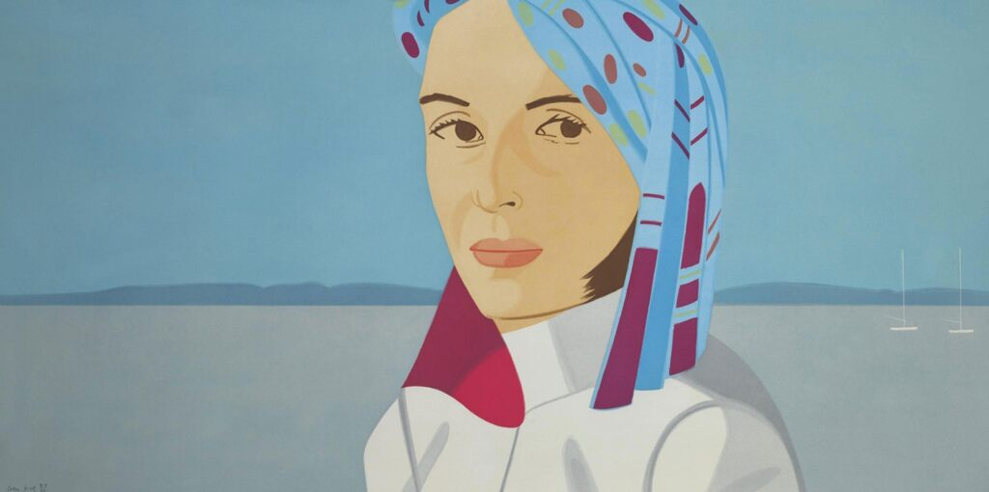 Ada in Blue Hat by Alex Katz