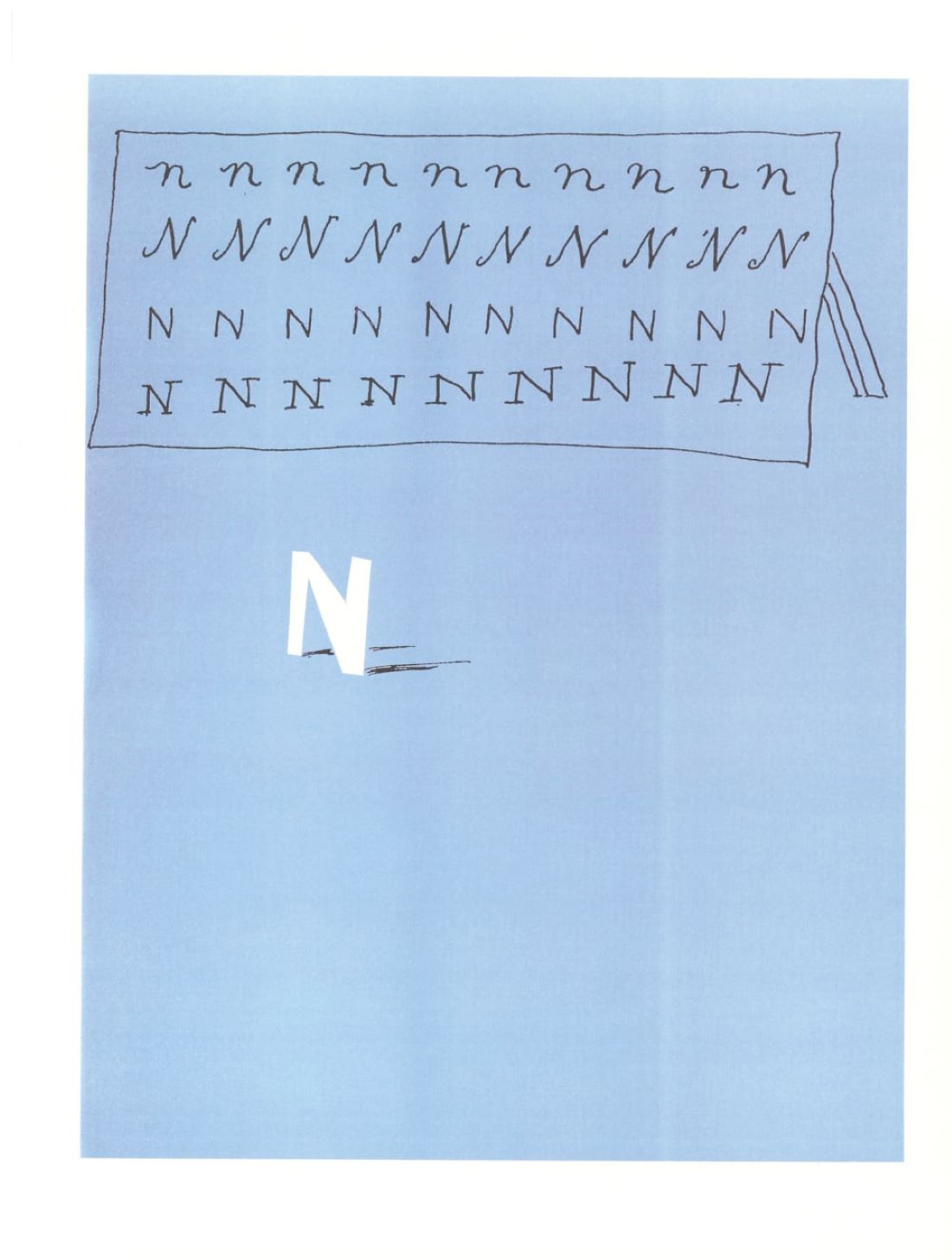 ‘N’ from ‘Hockney’s Alphabet’ by David Hockney