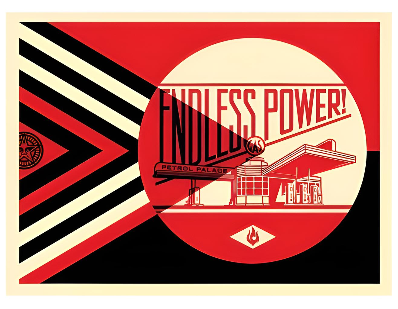 Endless Power Petrol Palace (Red) by Shepard Fairey