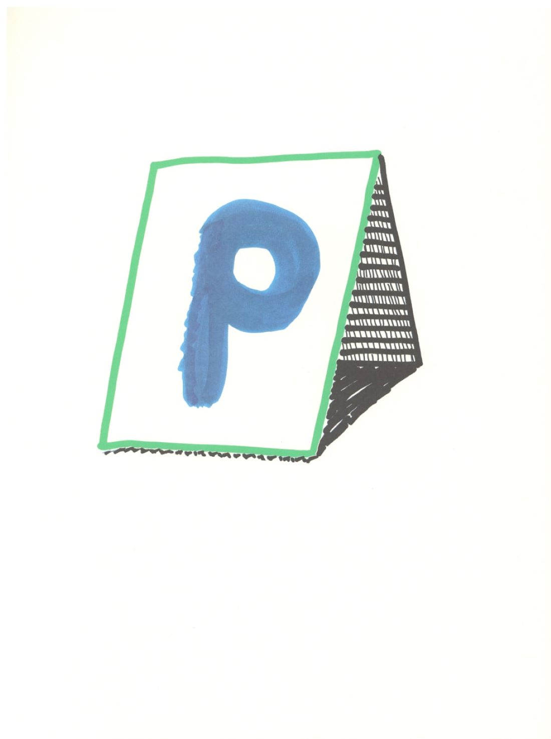 ‘P’ from ‘Hockney’s Alphabet’ by David Hockney