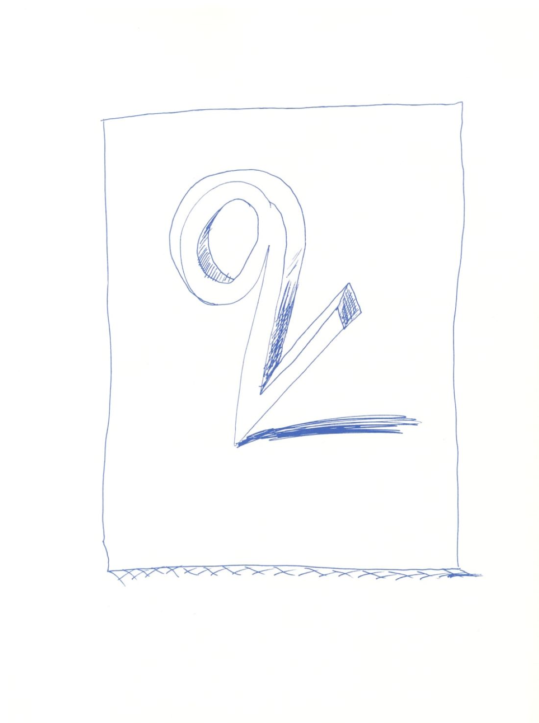 ‘Q’ (I) from ‘Hockney’s Alphabet’ by David Hockney