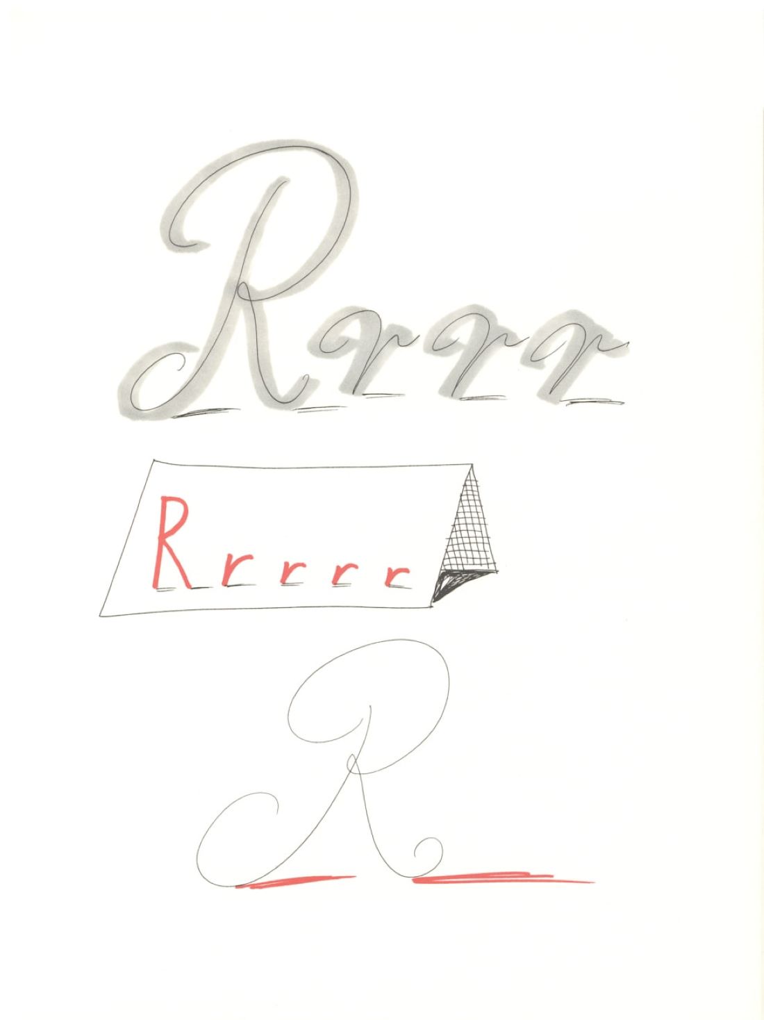 ‘R’ from ‘Hockney’s Alphabet’ by David Hockney