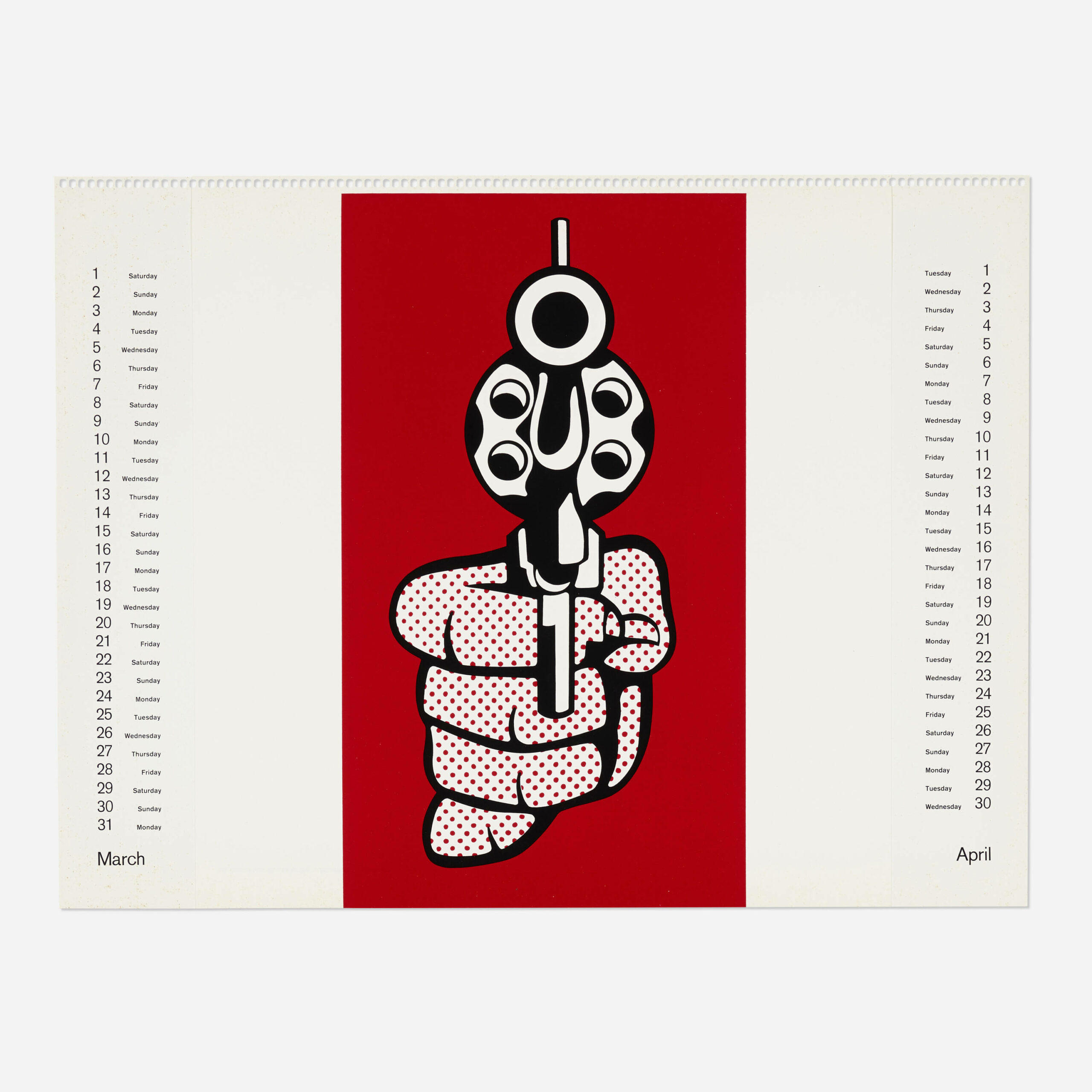 Pistol (from Banner, Multiples Calendar by Roy Lichtenstein